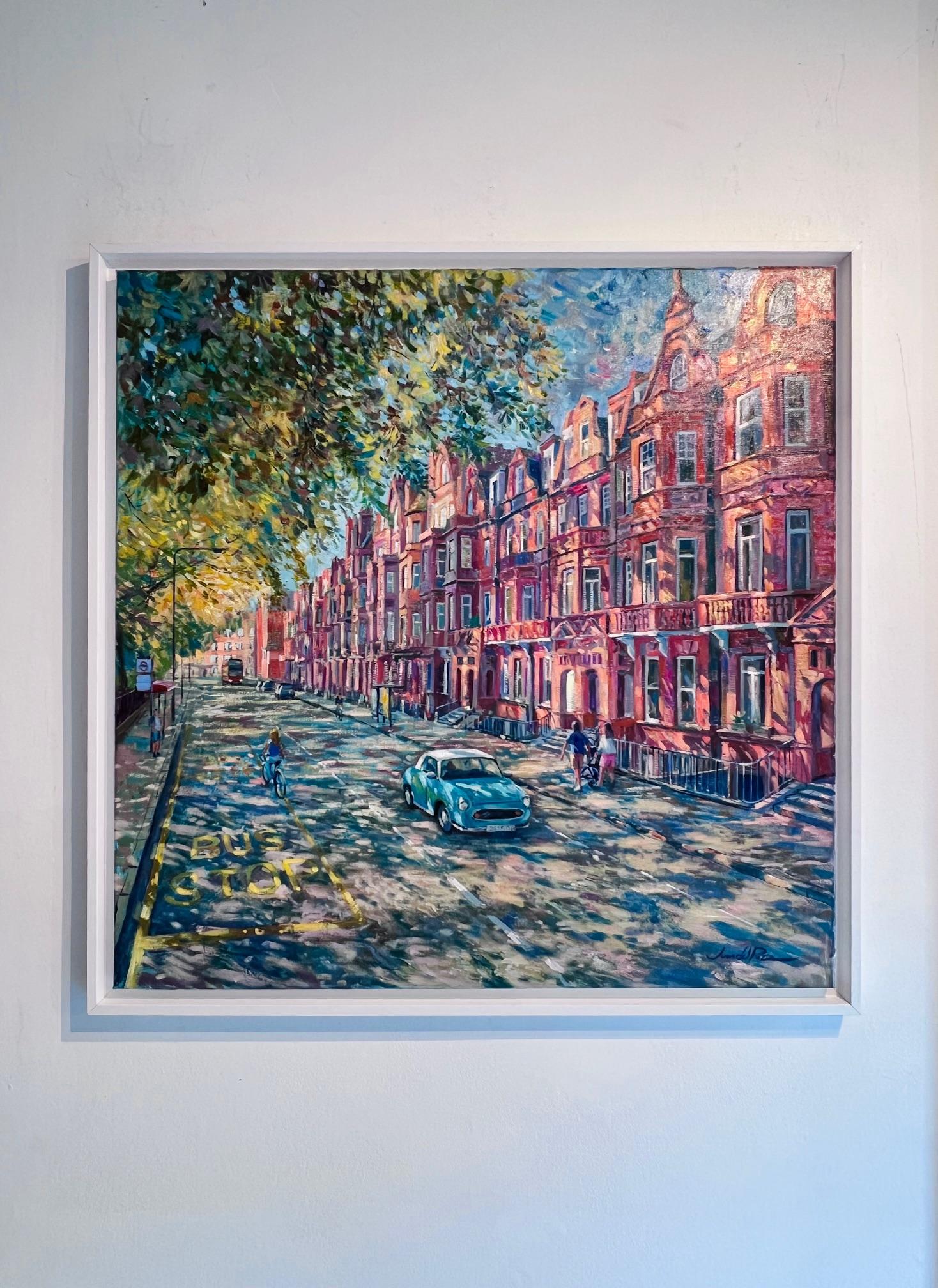 Lower Sloane Street - Original Ölgemälde Stadtbild - zeitgenössisches Kunstwerk – Painting von Juan del Pozo