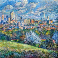 Parliament Hill - original cityscape oil painting - contemporary art