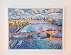 Rush Hour - Original Impressionismus Stadtbild Ölgemälde - zeitgenössische Kunst