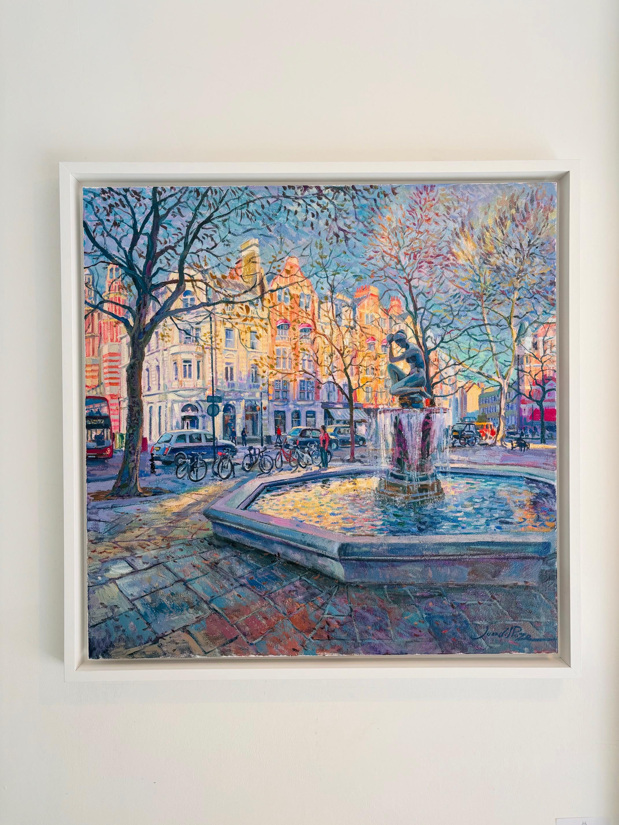 Sloane Venus – original impressionistisches figuratives Ölgemälde mit Stadtansicht, Ölgemälde (Impressionismus), Painting, von Juan del Pozo