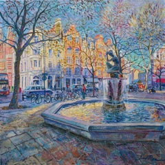 Sloane Venus - original impressionism figurative cityscape oil painting