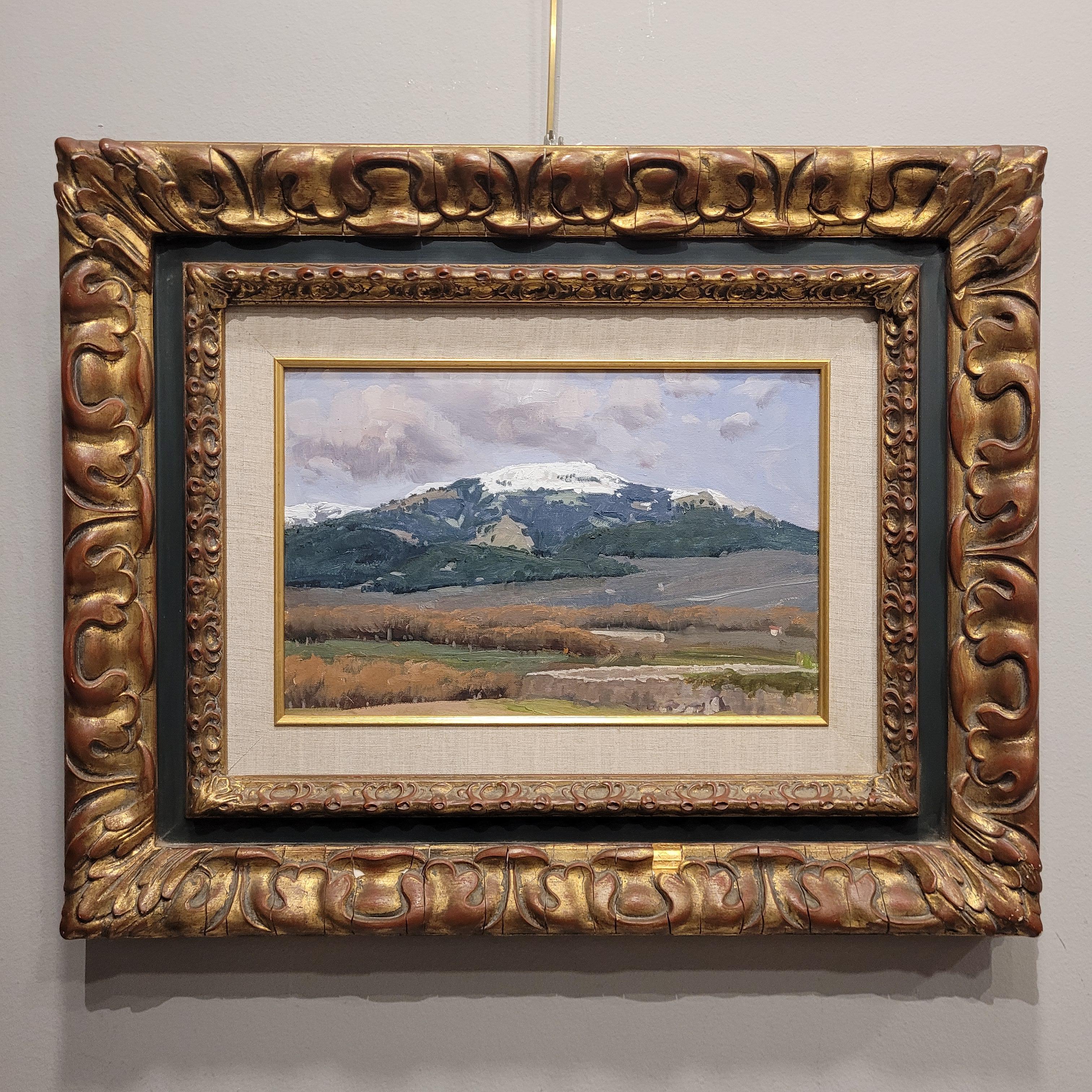 Figurative Painting de Juan Francisco Toro de Juanas - Óleo sobre lienzo Paisaje de Miraflores de la Sierra, Madrid por Toro de Juanas