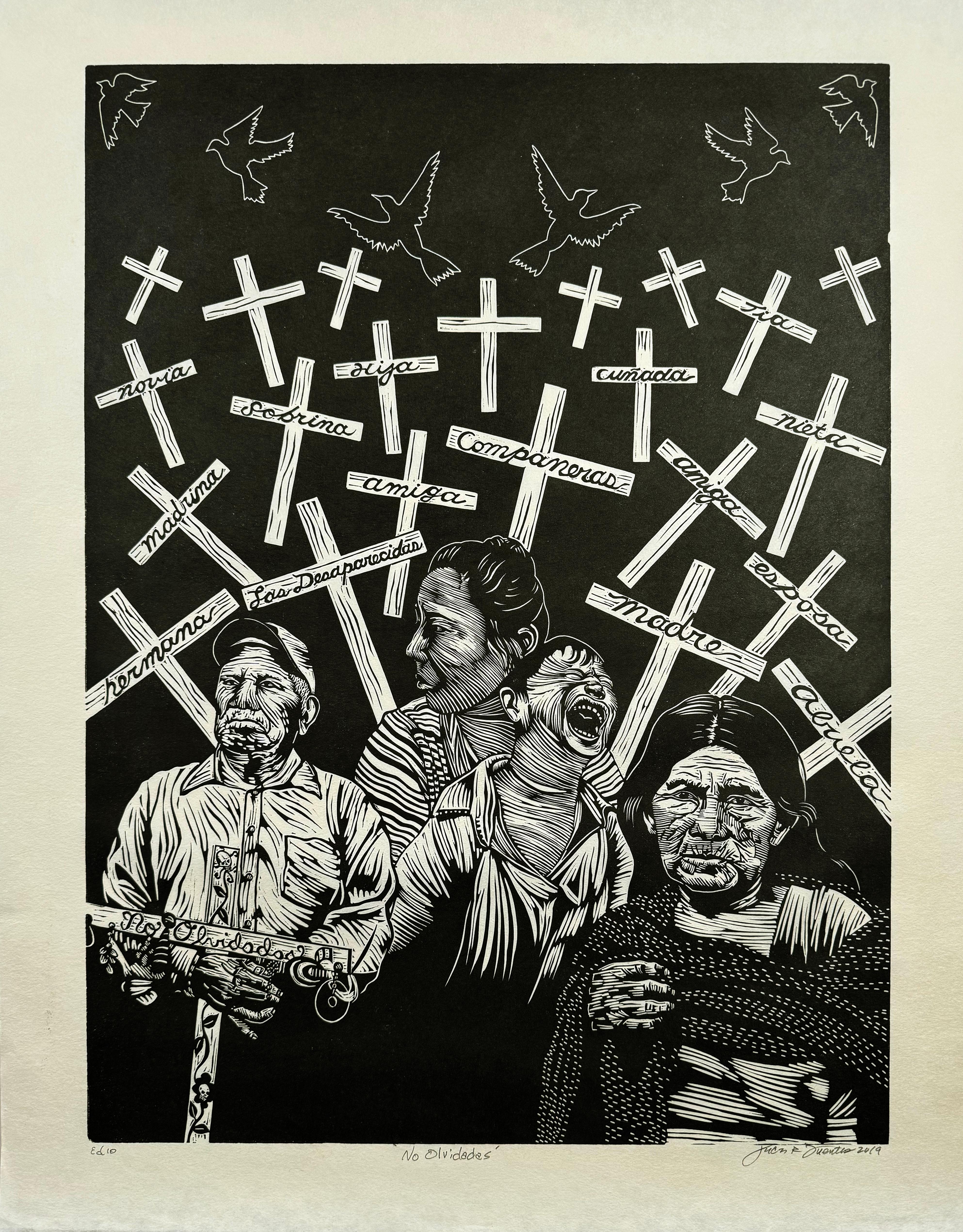 No Olvidadas (Keine vergessenen) – Print von Juan Fuentes