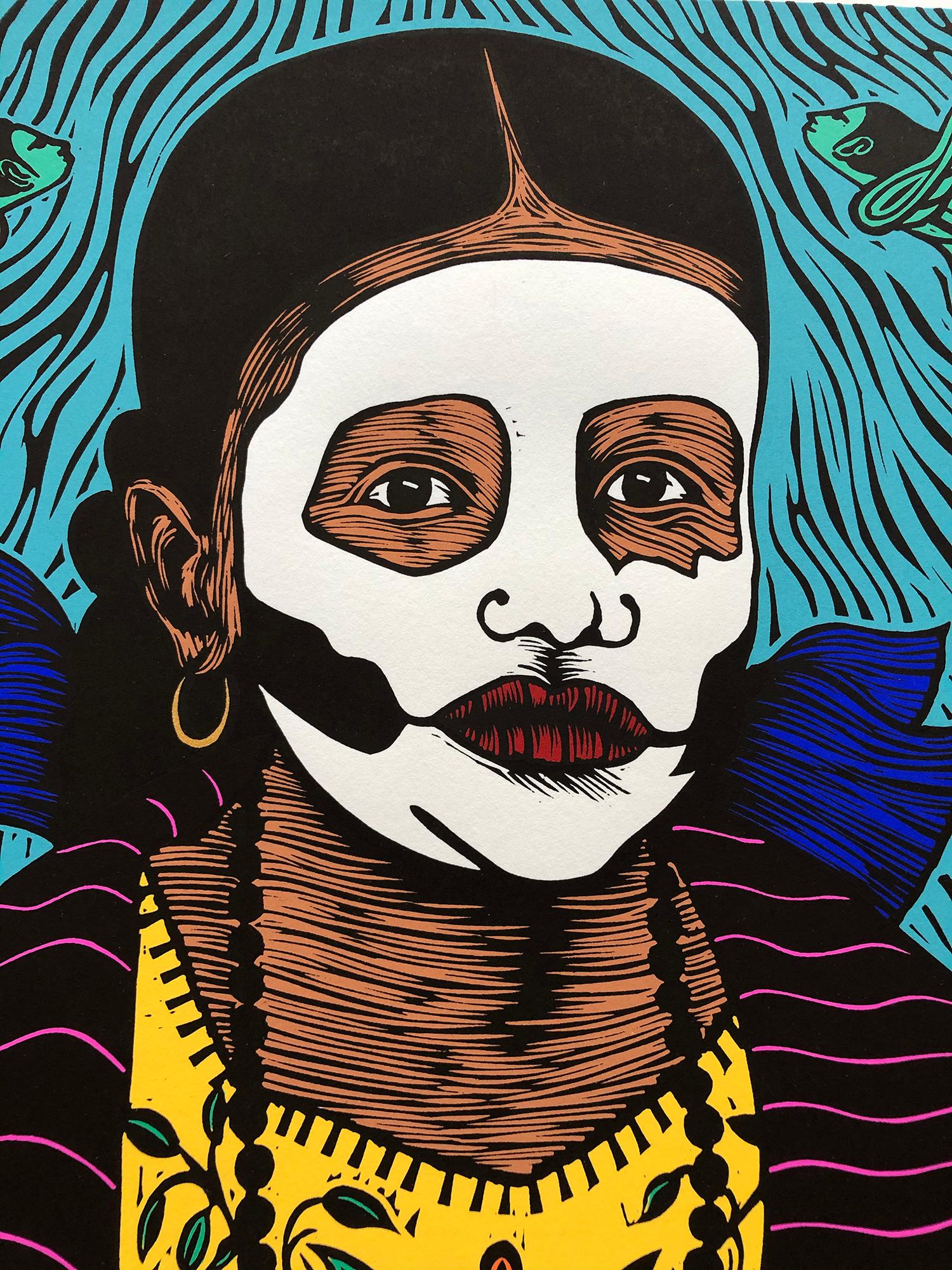 Sueno de La Sirena II (Sogno di sirena del Dia de Los Muertos) di Juan Fuentes in vendita 5