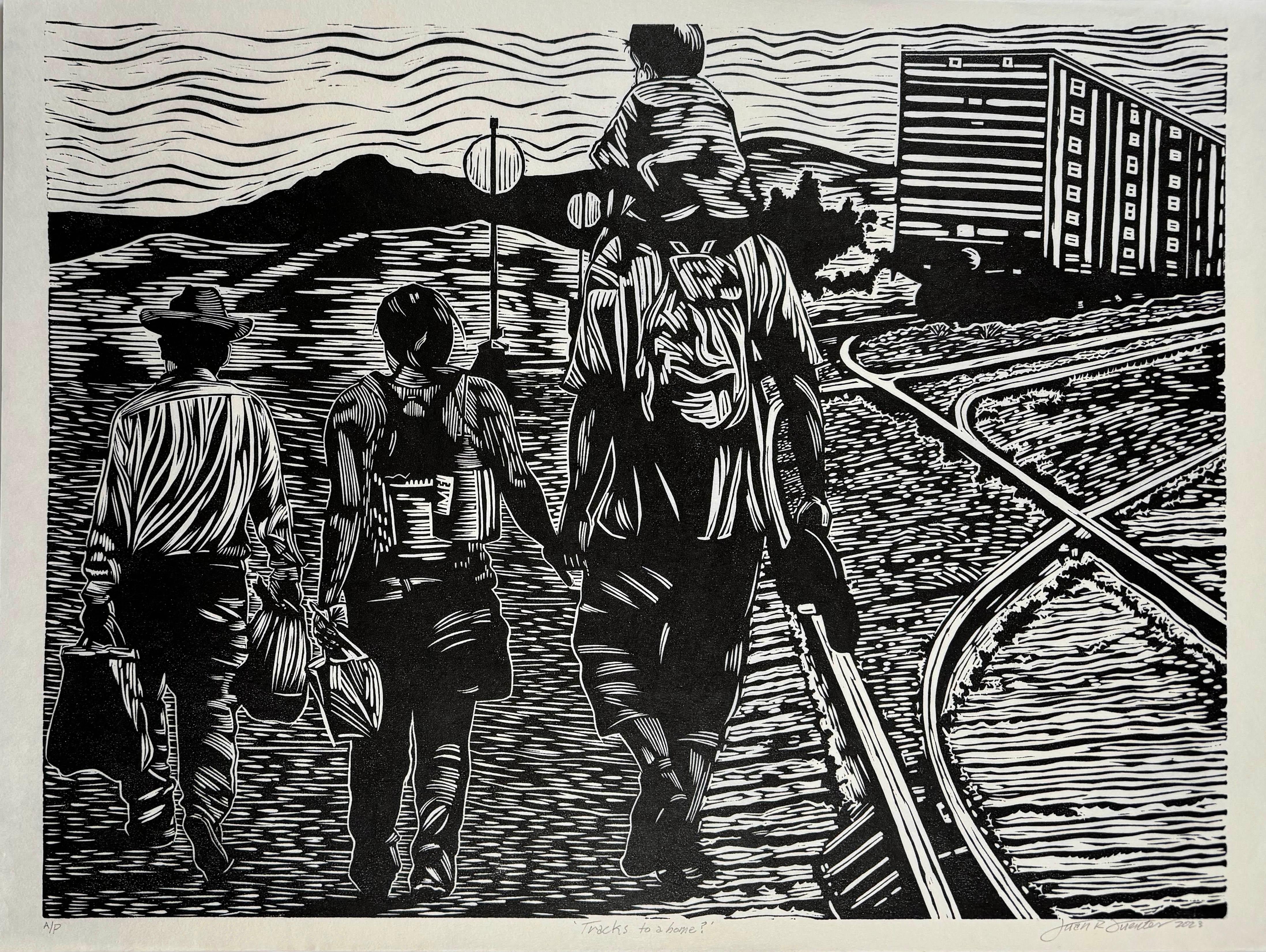 Tracks To Home? - Print by Juan Fuentes