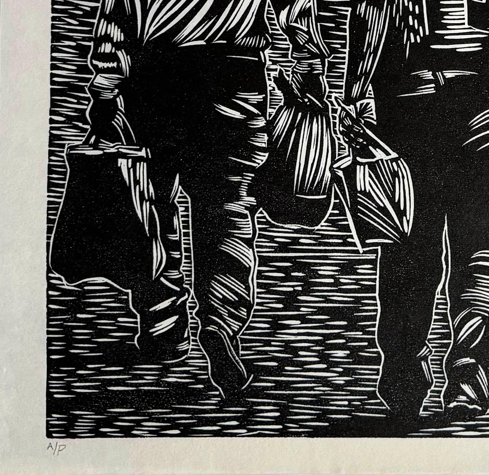 Tracks To Home? - Contemporary Print by Juan Fuentes