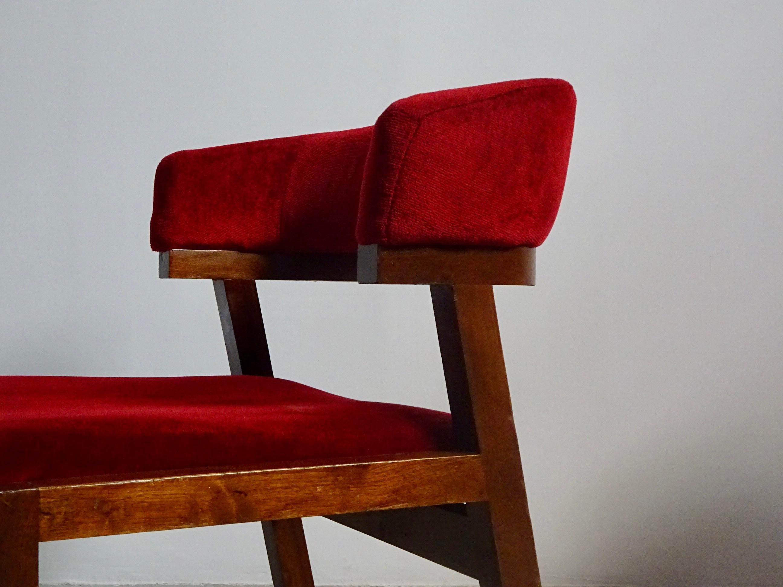 Mid-Century Modern Juan Gamboa Spanish Low Chairs, 1964 For Sale