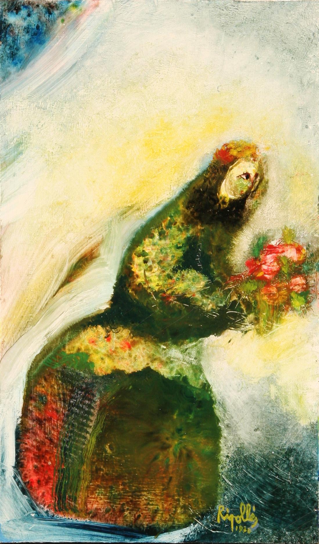 Woman with Flowers III, Oil Painting by Juan Garcia Ripolles