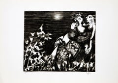 Adam and Eve II, Signed Modern Lithograph by Juan García Ripollés