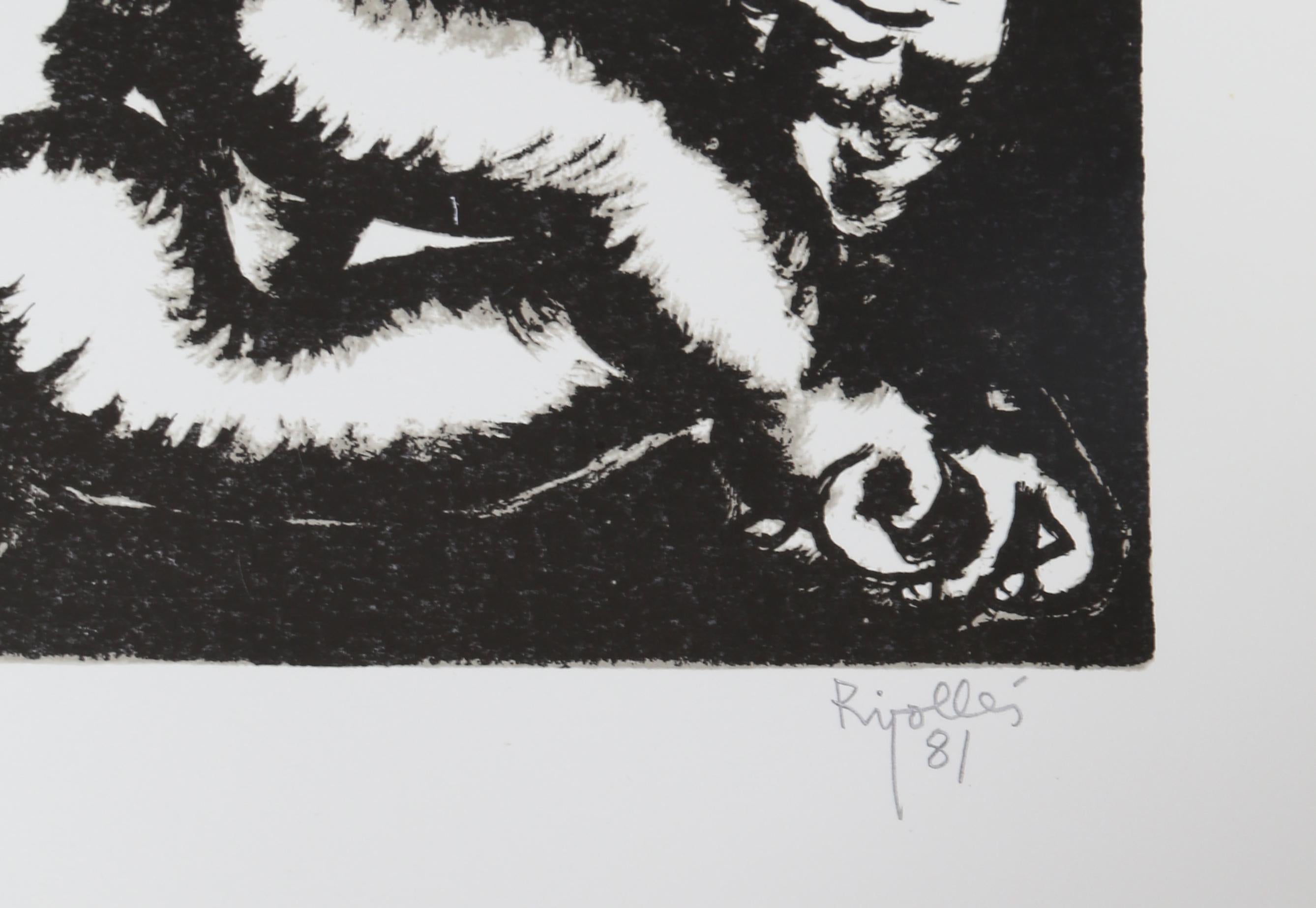 Fallen Angel (Black)

Juan Garcia Ripolles
Spanish (1932)

Date: 1981
Lithograph, signed and numbered in pencil
Edition of 17
Image Size: 9.5 x 15.5 inches
Size: 14 x 19.5 in. (35.56 x 49.53 cm)