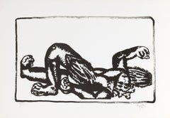 Fallen Angel (White), Signed Modern Lithograph by Juan García Ripollés