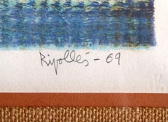 Paloma, Framed Folk Art Lithograph by Juan Garcia Ripolles