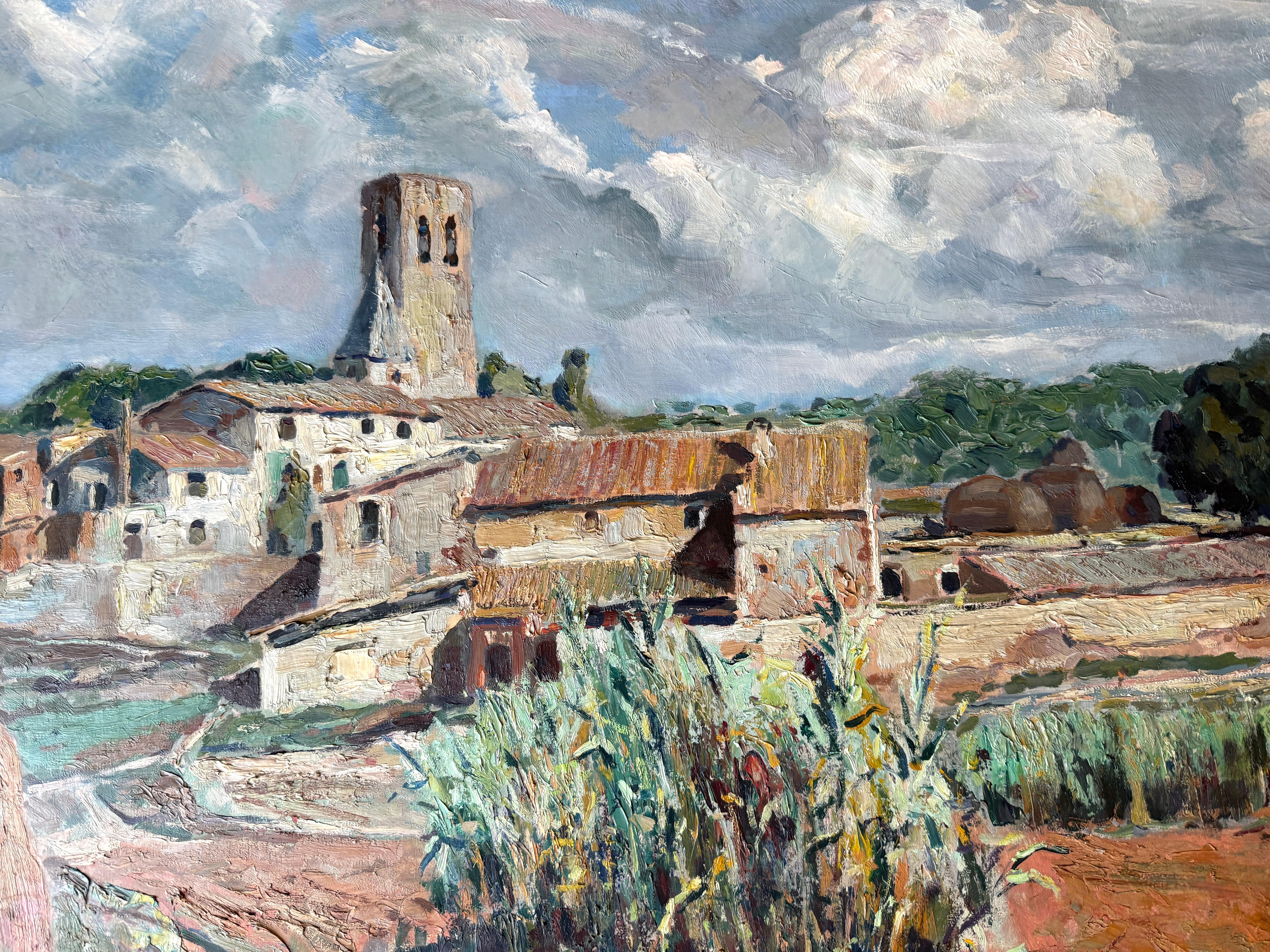 Autumn Morning Spain oil on canvas painting mediterranean landscape For Sale 2