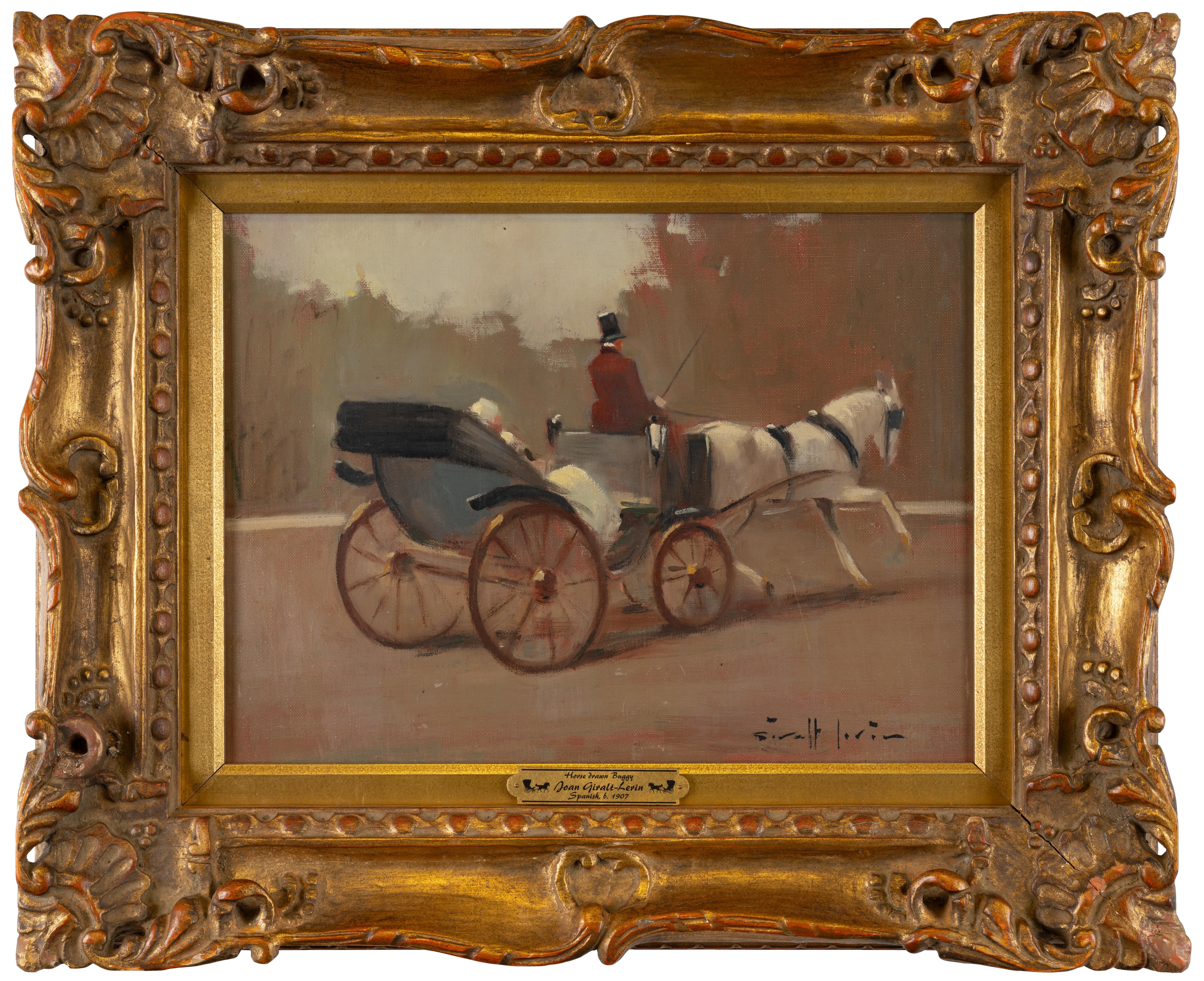 Carriage Scene - Painting by Juan Giralt Lerin