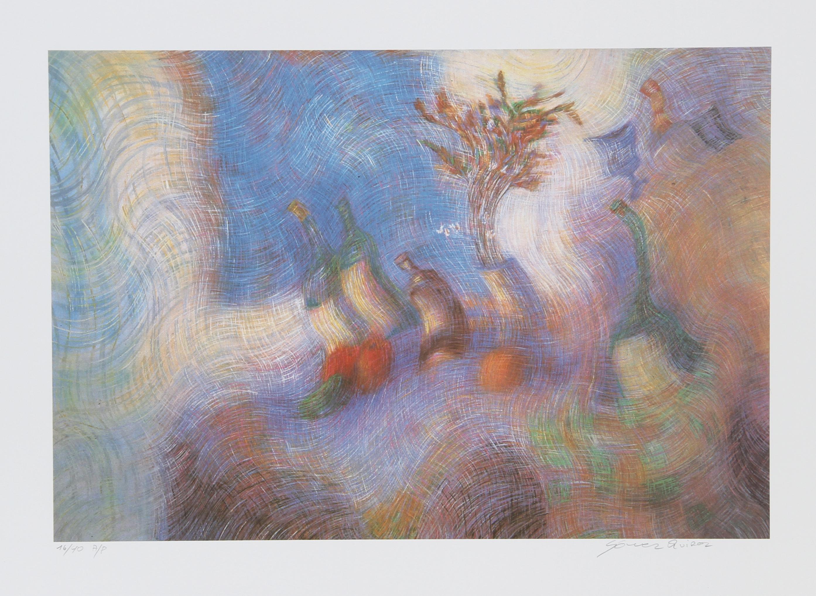 Bodegon 31, Surreal Still Life Lithograph by Quiroz