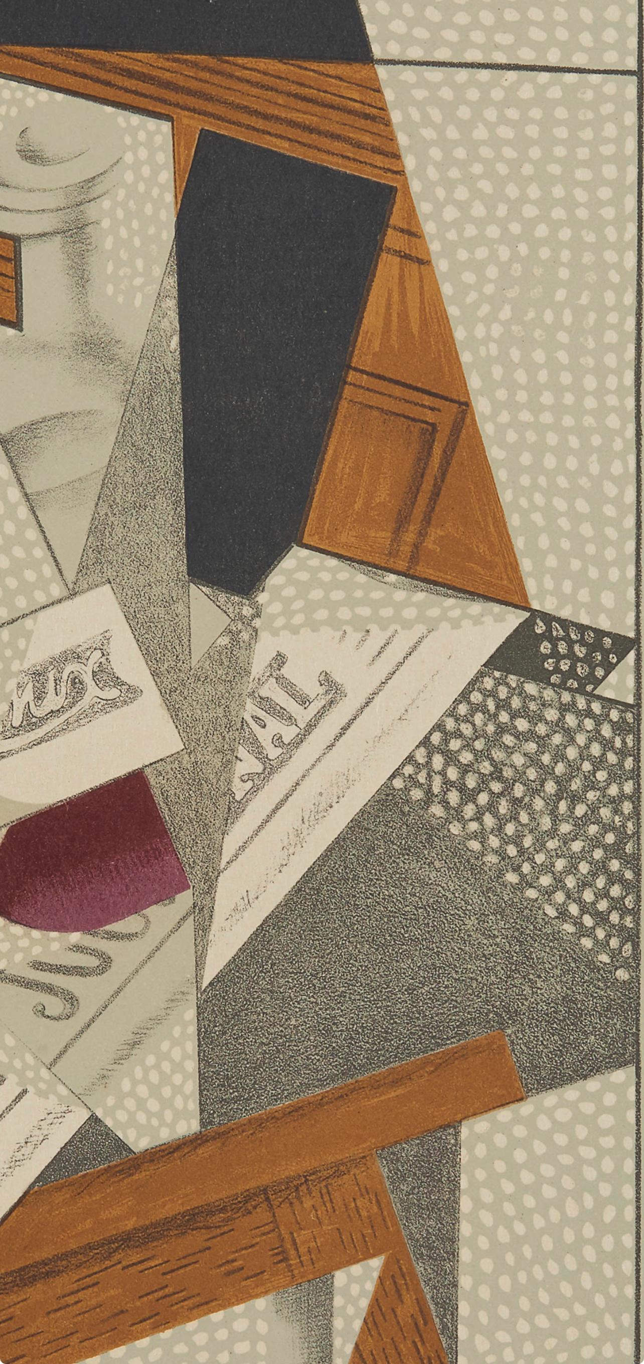 Gris, Bouteille (Kahnweiler 1969), Au Soleil du Plafond (nach) – Print von Juan Gris