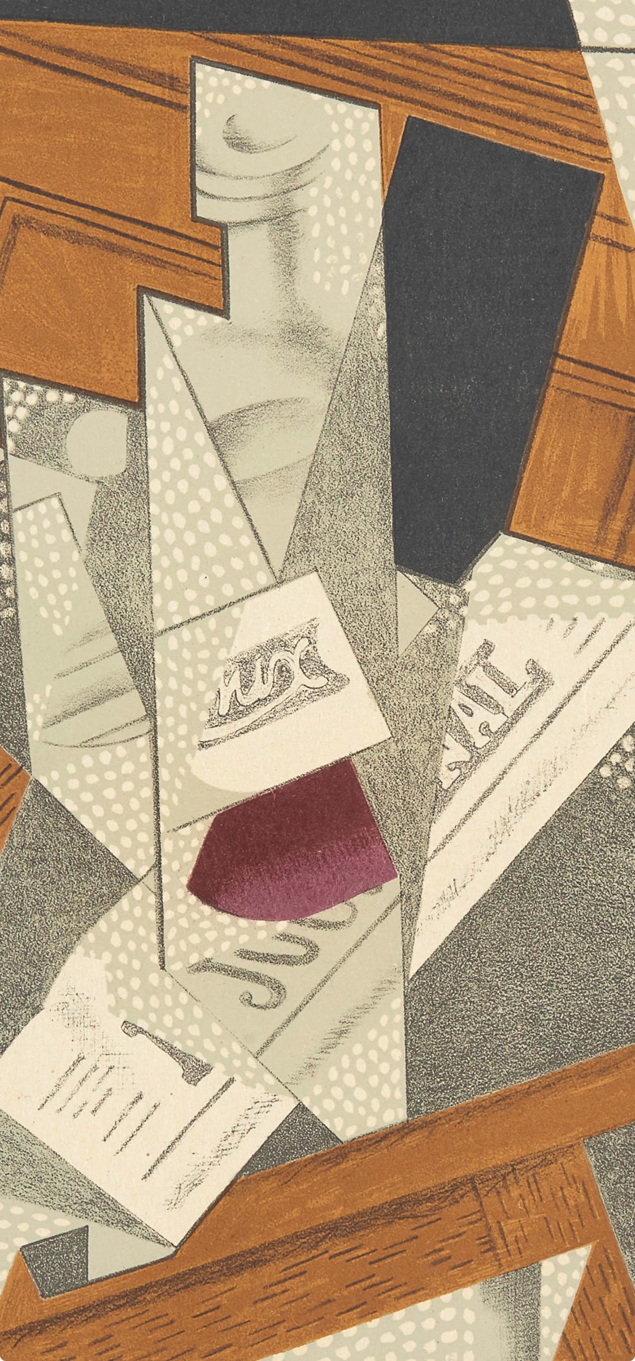 Gris, Bouteille (Kahnweiler 26), Au Soleil du Plafond (after) - Print by Juan Gris