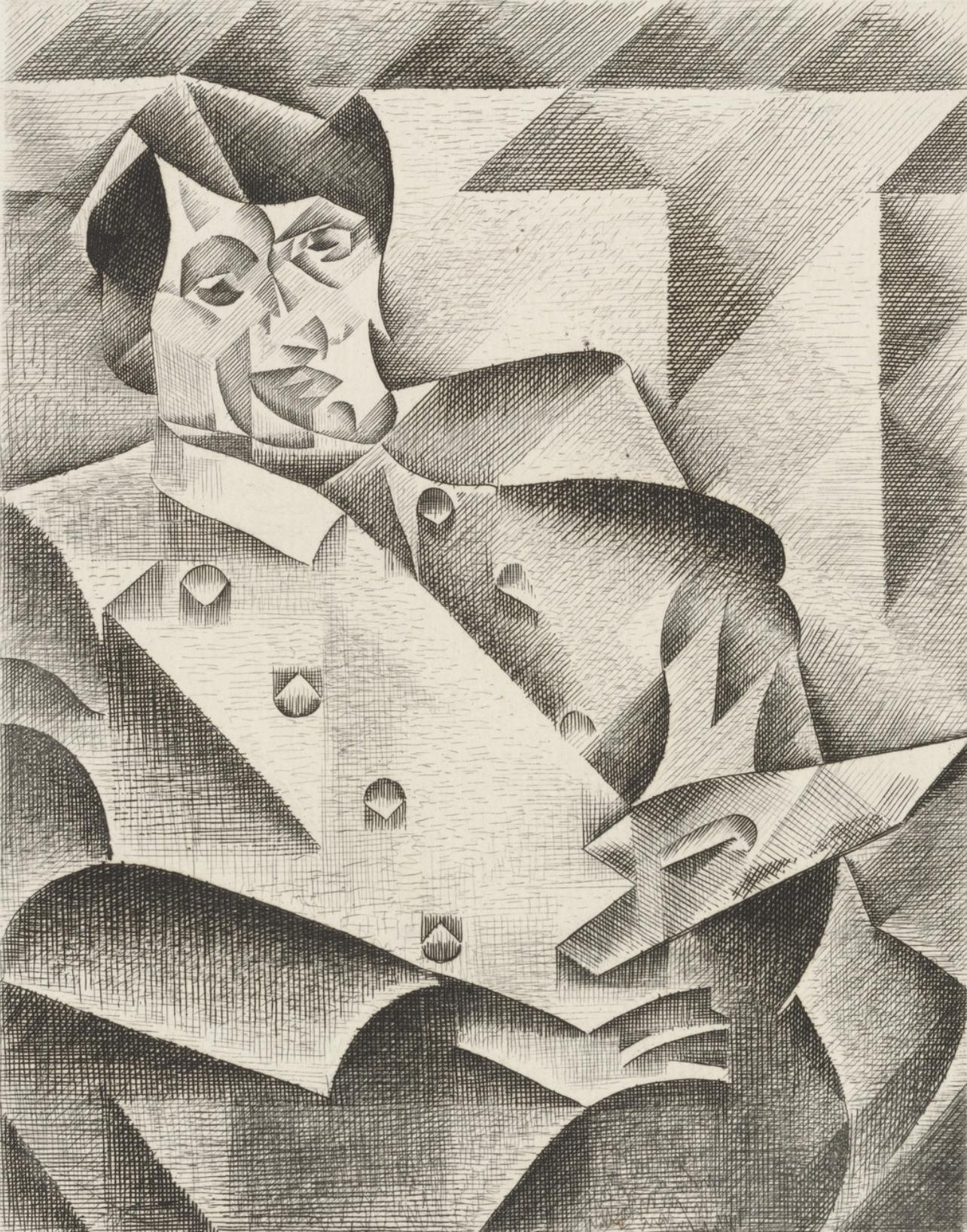 Figurative Print Juan Gris - Gris, Composition du cubisme (d'après)