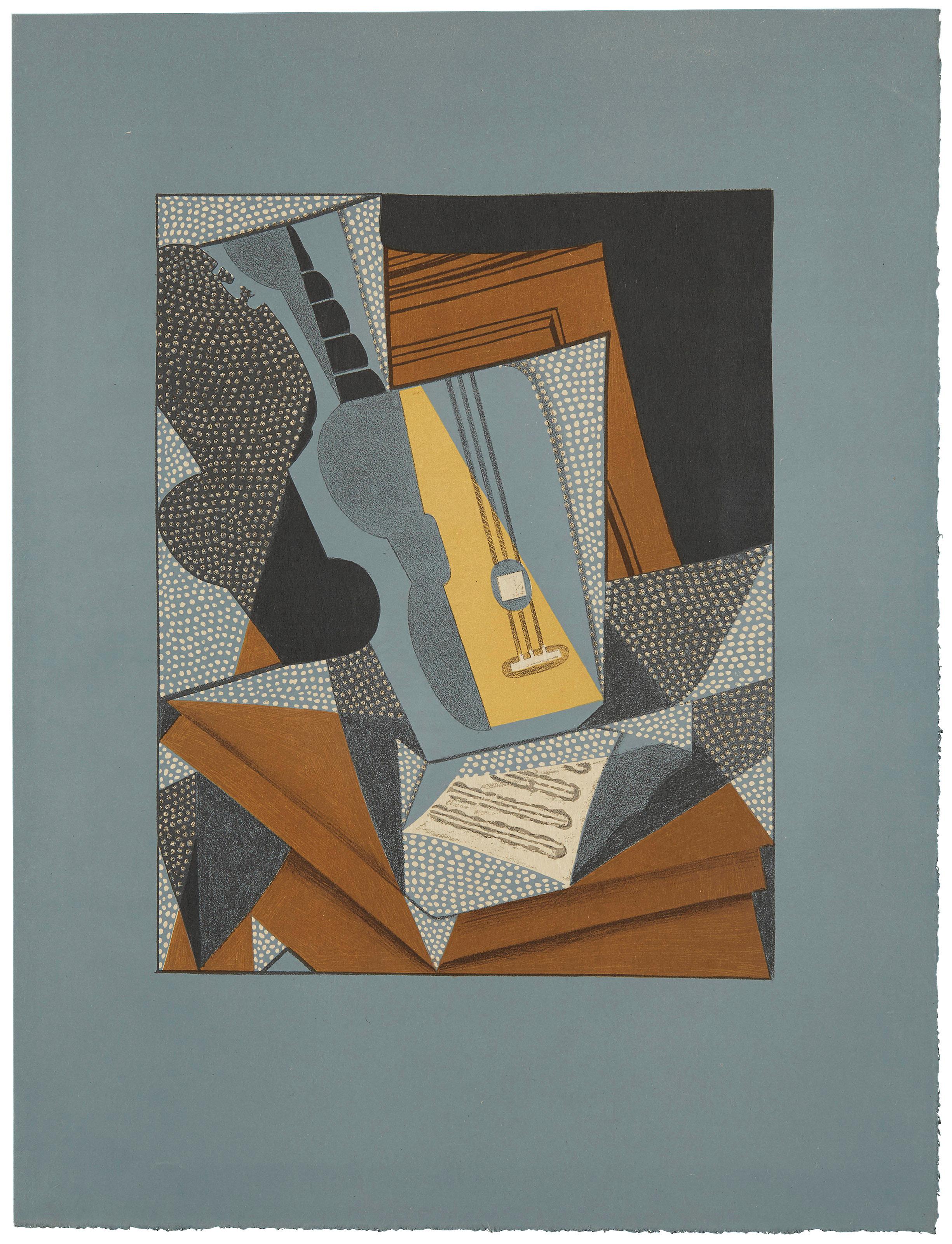 Gris, Guitare (Kahnweiler 1969), Au Soleil du Plafond (after) For Sale 1