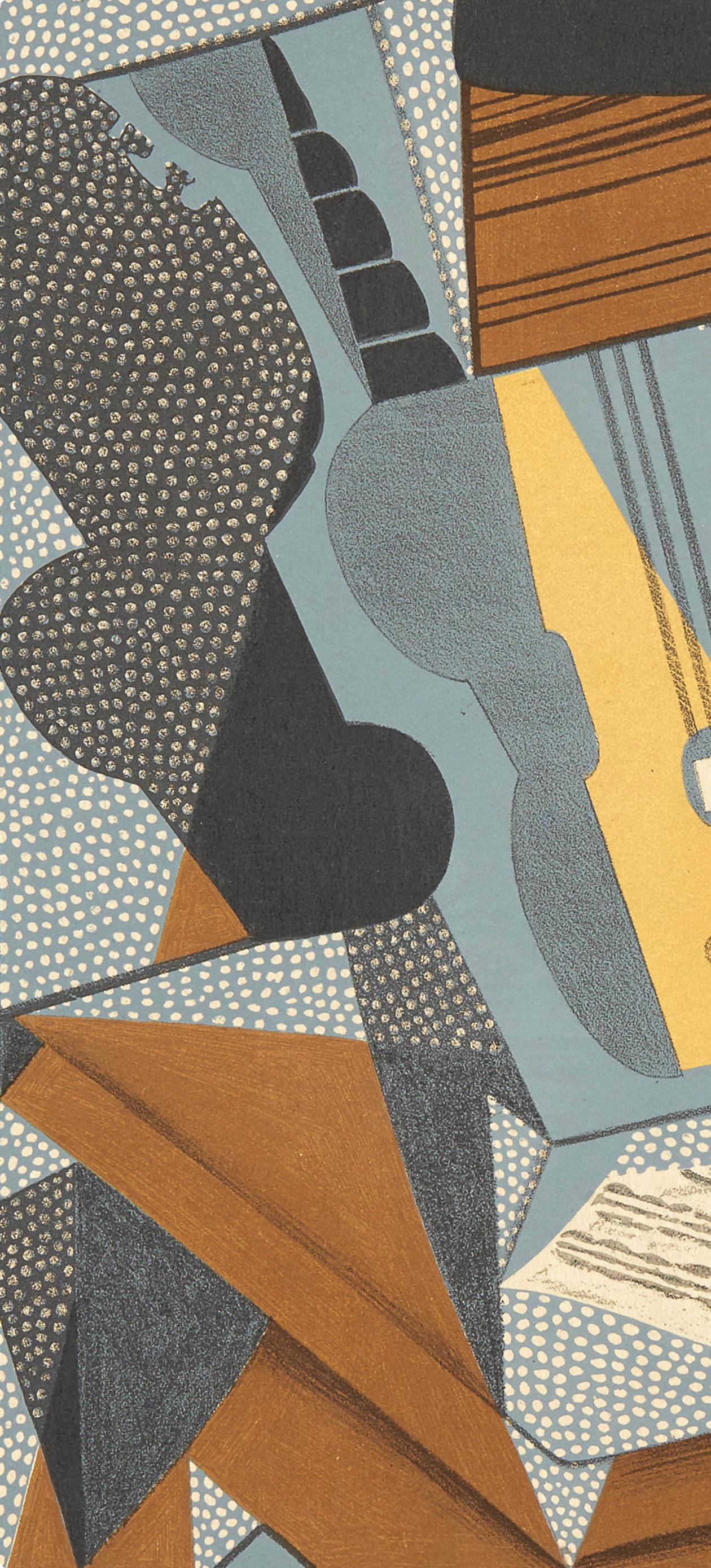 Gris, Guitare (Kahnweiler 26), Au Soleil du Plafond (after) - Cubist Print by Juan Gris