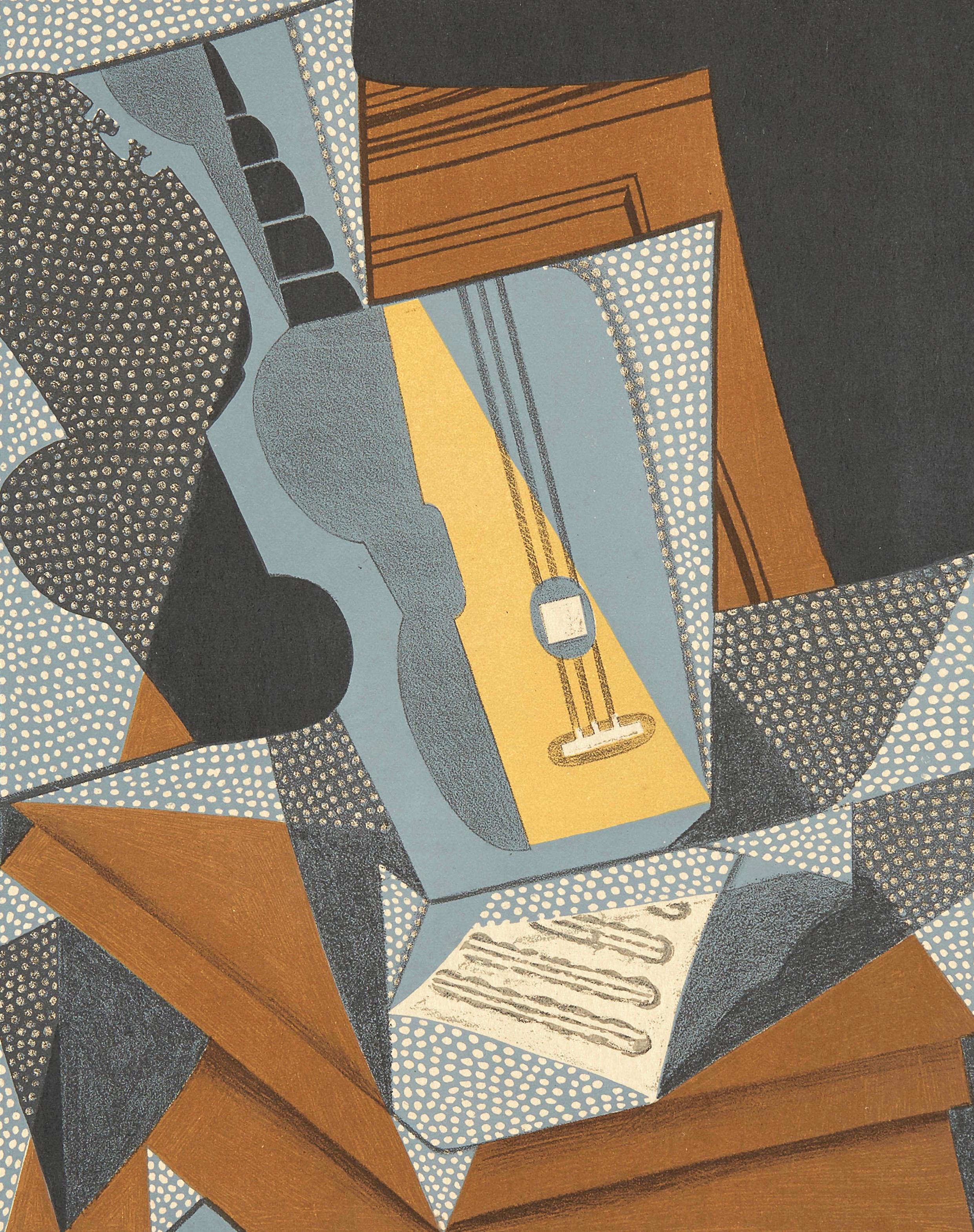 Gris, Guitare (Kahnweiler 26), Au Soleil du Plafond (nach)