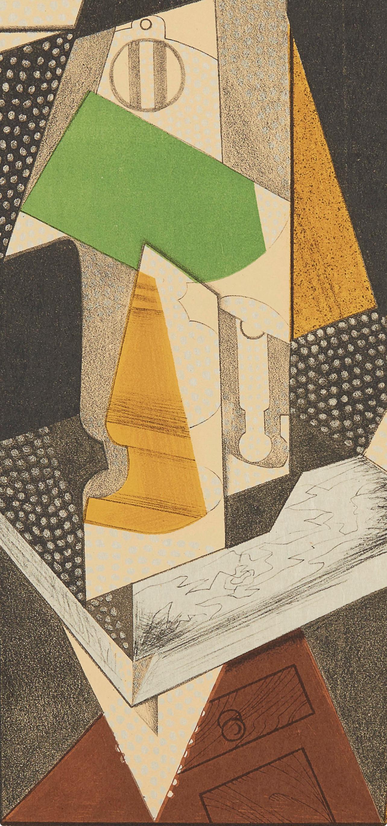 Gris, La Lampe (Kahnweiler 1969), Au Soleil du Plafond (after) - Modern Print by Juan Gris