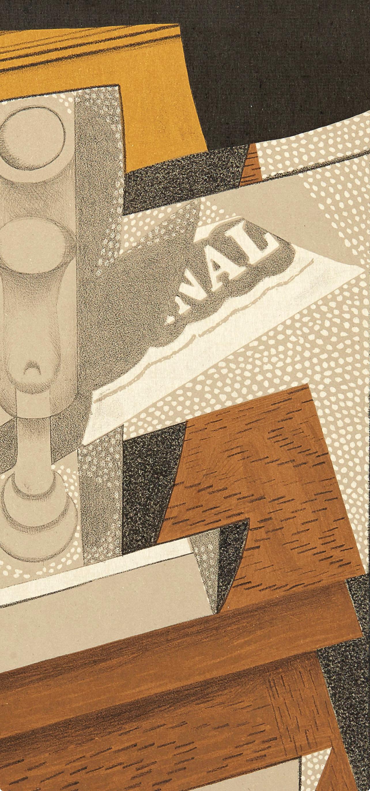 Gris, La Pipe (Kahnweiler 26), Au Soleil du Plafond (after) - Cubist Print by Juan Gris