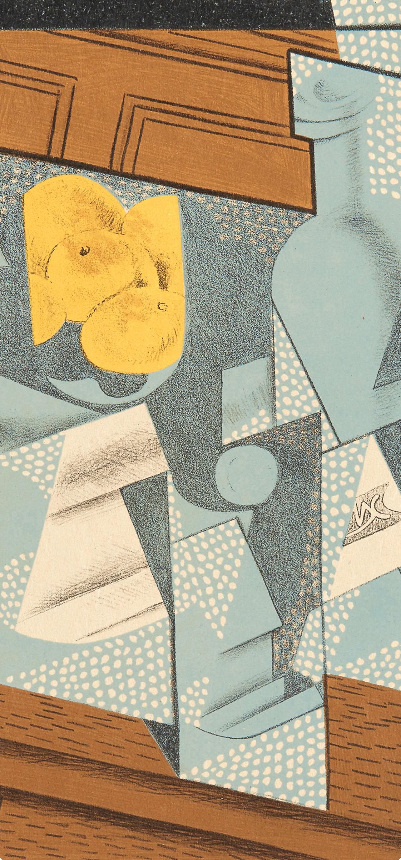 Gris, La Pipe (Kahnweiler 26), Au Soleil du Plafond (after) - Cubist Print by Juan Gris