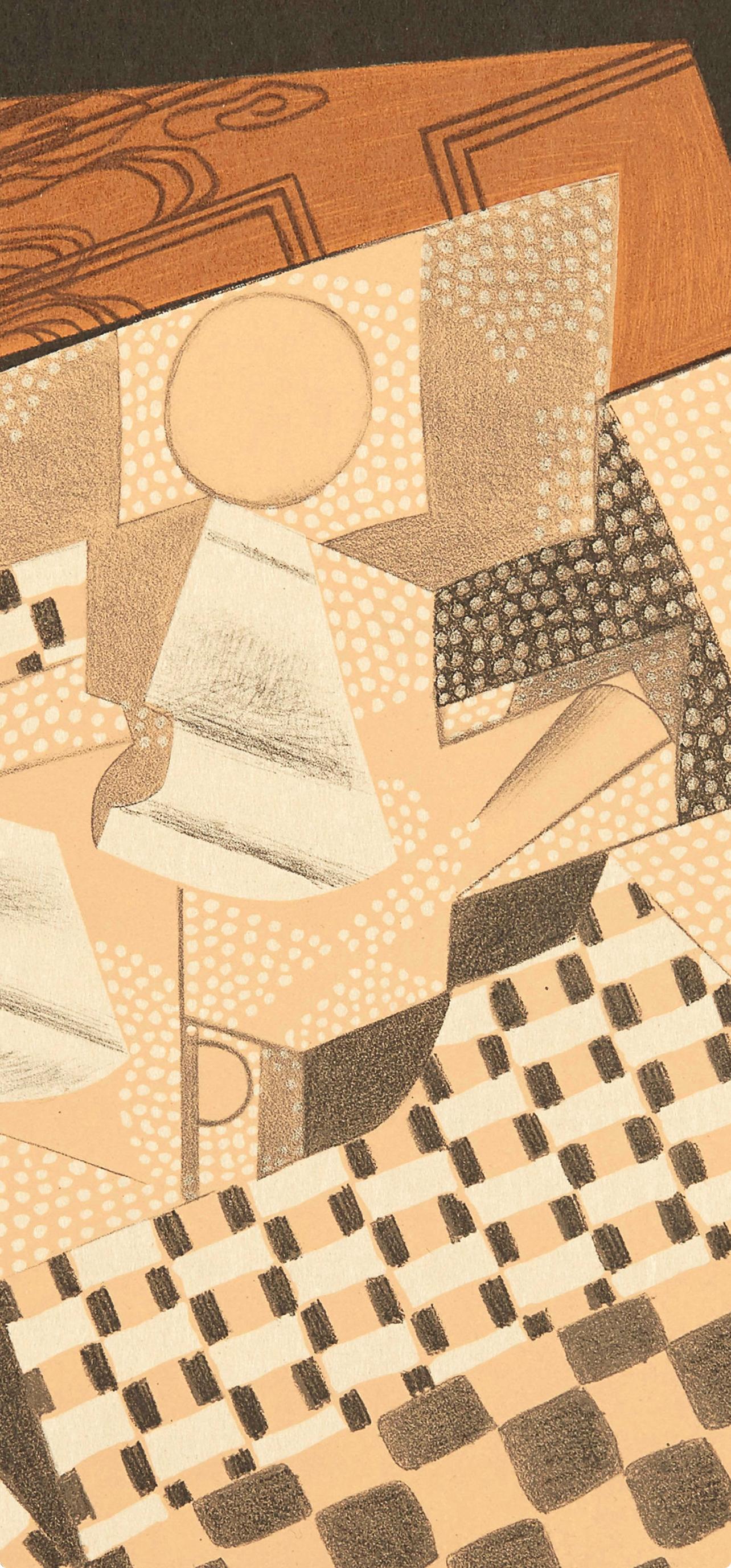 Gris, La Soupière (Kahnweiler 26), Au Soleil du Plafond (after) - Cubist Print by Juan Gris