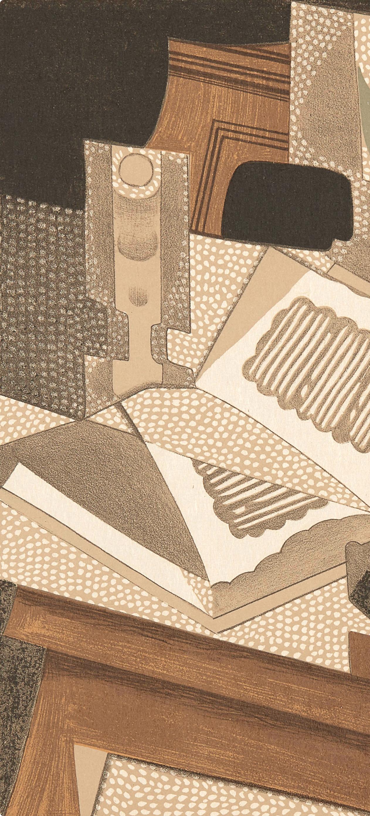Gris, Le Livre (Kahnweiler 26), Au Soleil du Plafond (after) - Cubist Print by Juan Gris