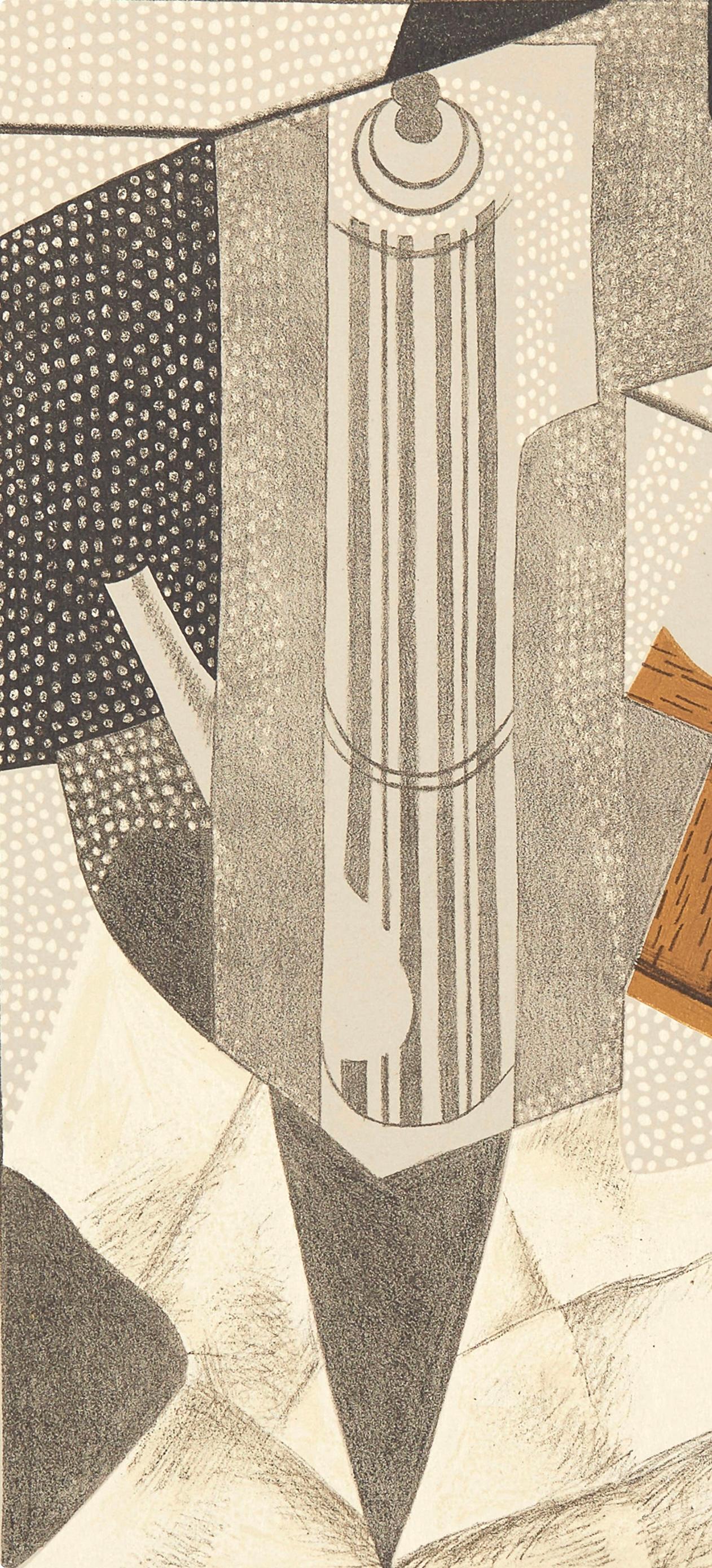 Gris, Le Moulin à Café II (Kahnweiler 26), Au Soleil du Plafond (after) - Beige Abstract Print by Juan Gris