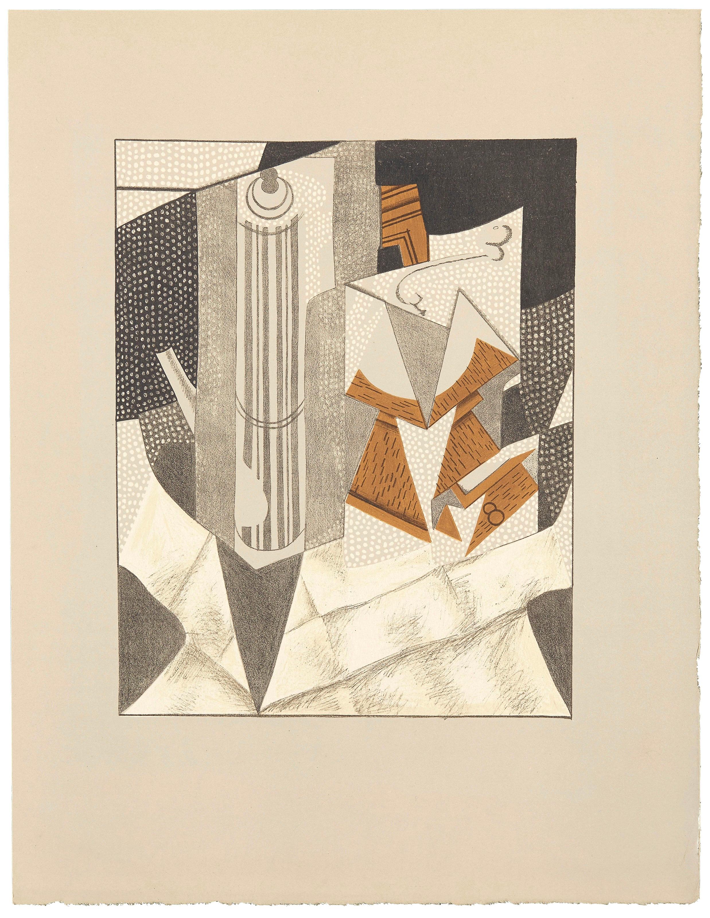 Lithograph on vélin des papeteries d'Arches paper. Paper Size: 16.93 x 12.99 inches. Inscription: Unsigned and unnumbered, as issued. Catalogue raisonné reference: Kahnweiler, Daniel-Henry. Juan Gris: His Life and Work. Abrams, 1969, illustration