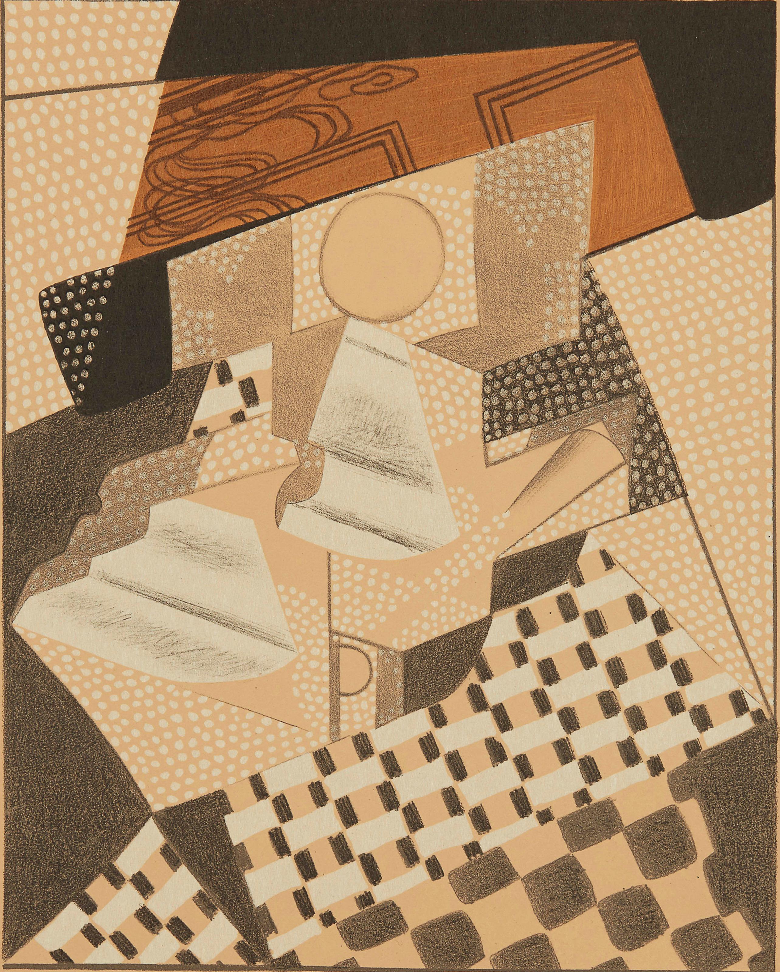 Abstract Print Juan Gris - Gris, Loupière (Kahnweiler 1969), Au Soleil du Plafond (d'après)