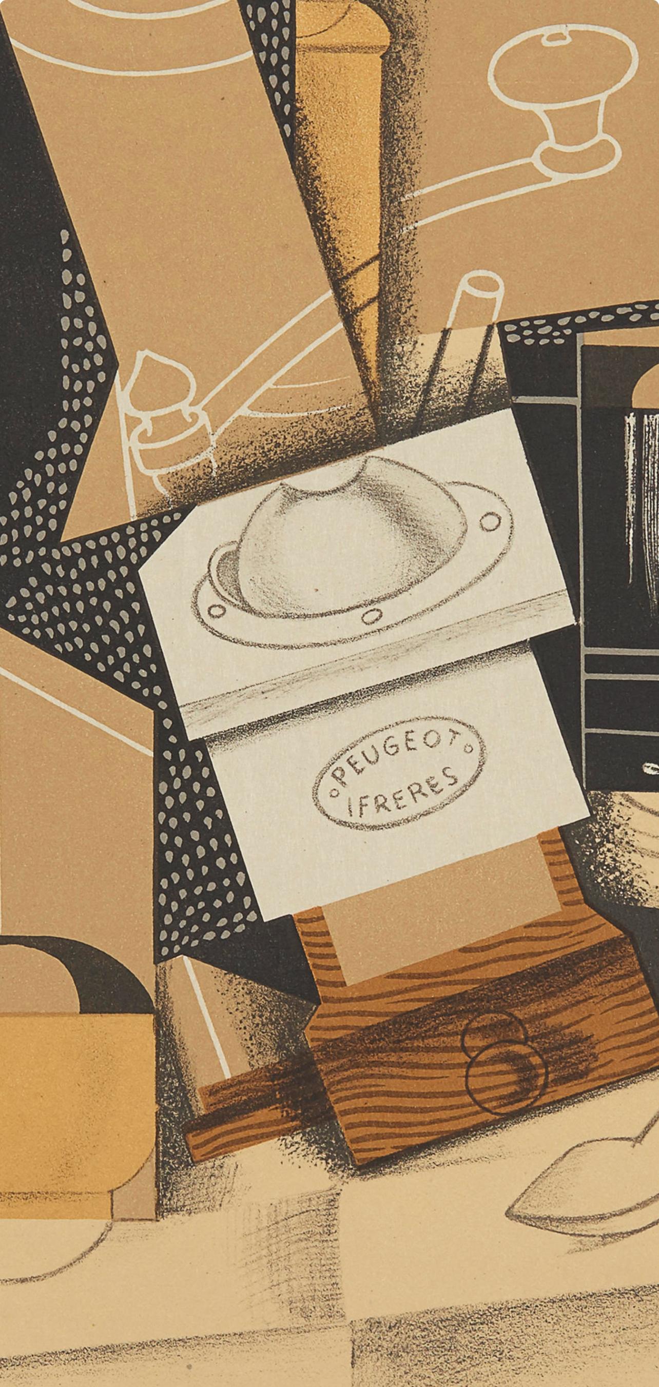 Gris, Moulin à Cafe (Kahnweiler 1969), Au Soleil du Plafond (nach) (Moderne), Print, von Juan Gris