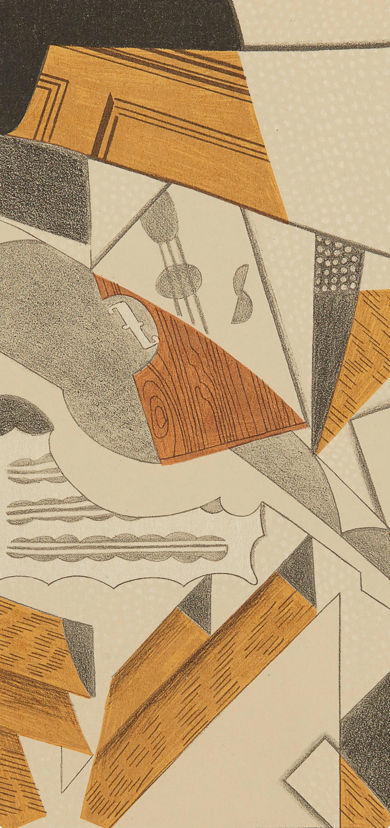 Gris, Violon (Kahnweiler 1969), Au Soleil du Plafond (nach) (Moderne), Print, von Juan Gris