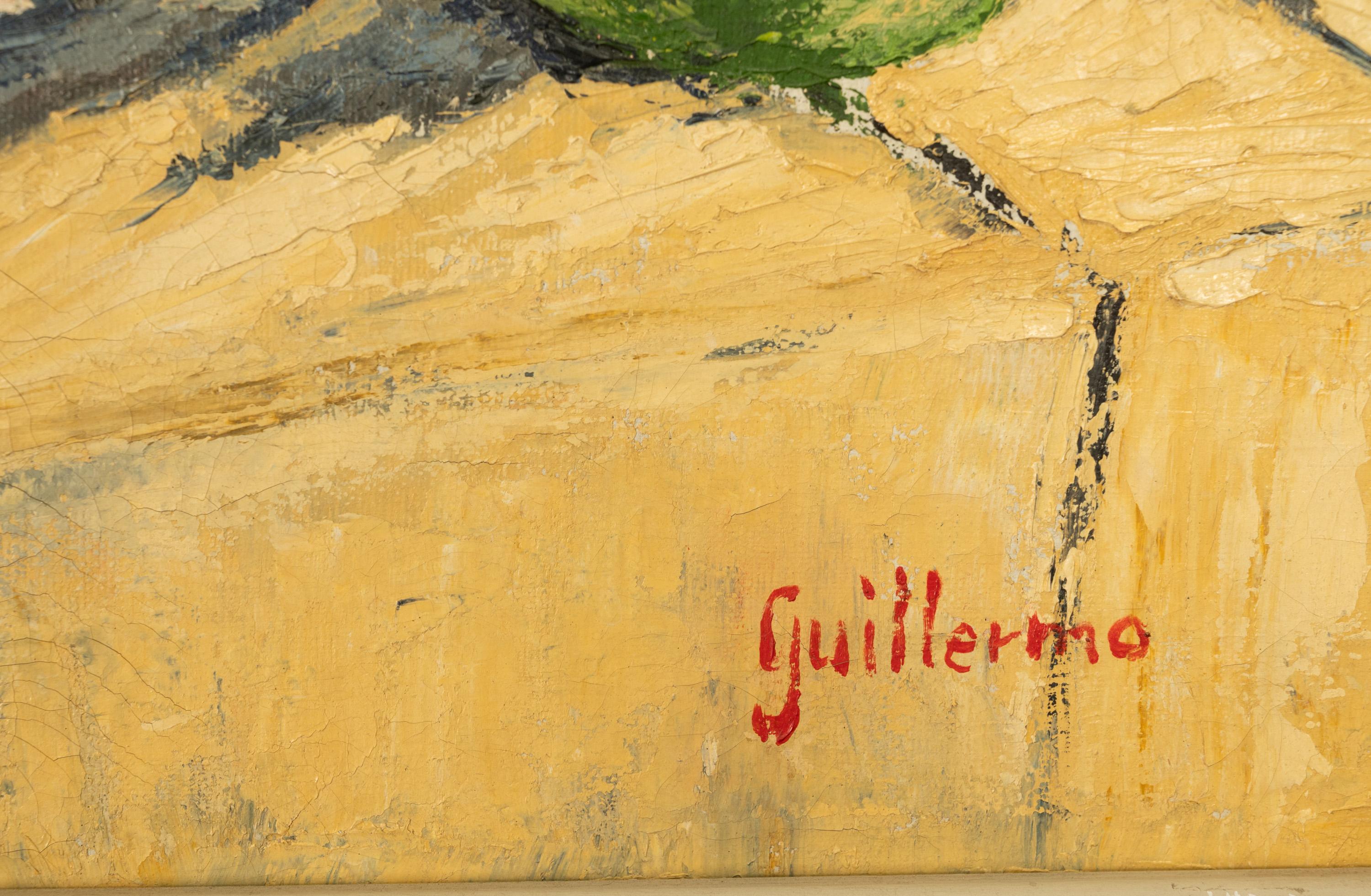  Modernistisches spanisches abstrakt-impressionistisches Ölgemälde auf Leinwand, Stillleben 1950  im Angebot 6
