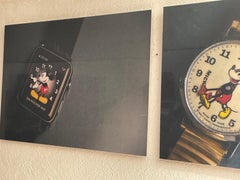 "Mickey in time, dyptych" - Horizontal colorful Mickey photos.