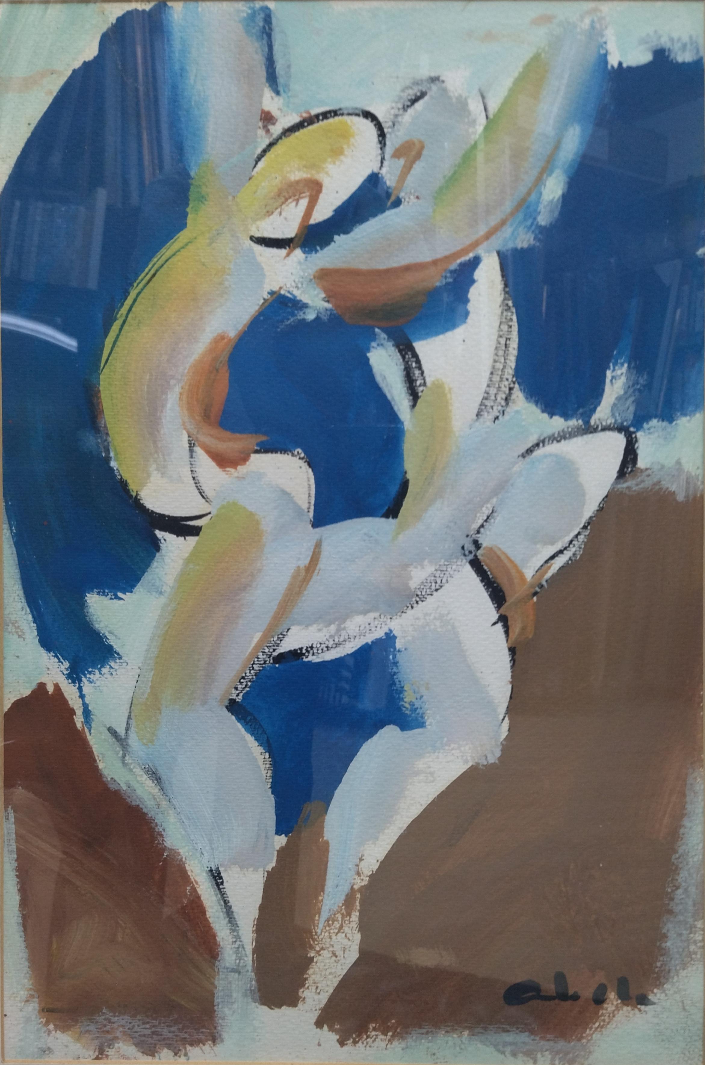 Abella  ginnasta Originale  pittura acrilica - Painting Espressionista di Juan Jose Abella Rubio