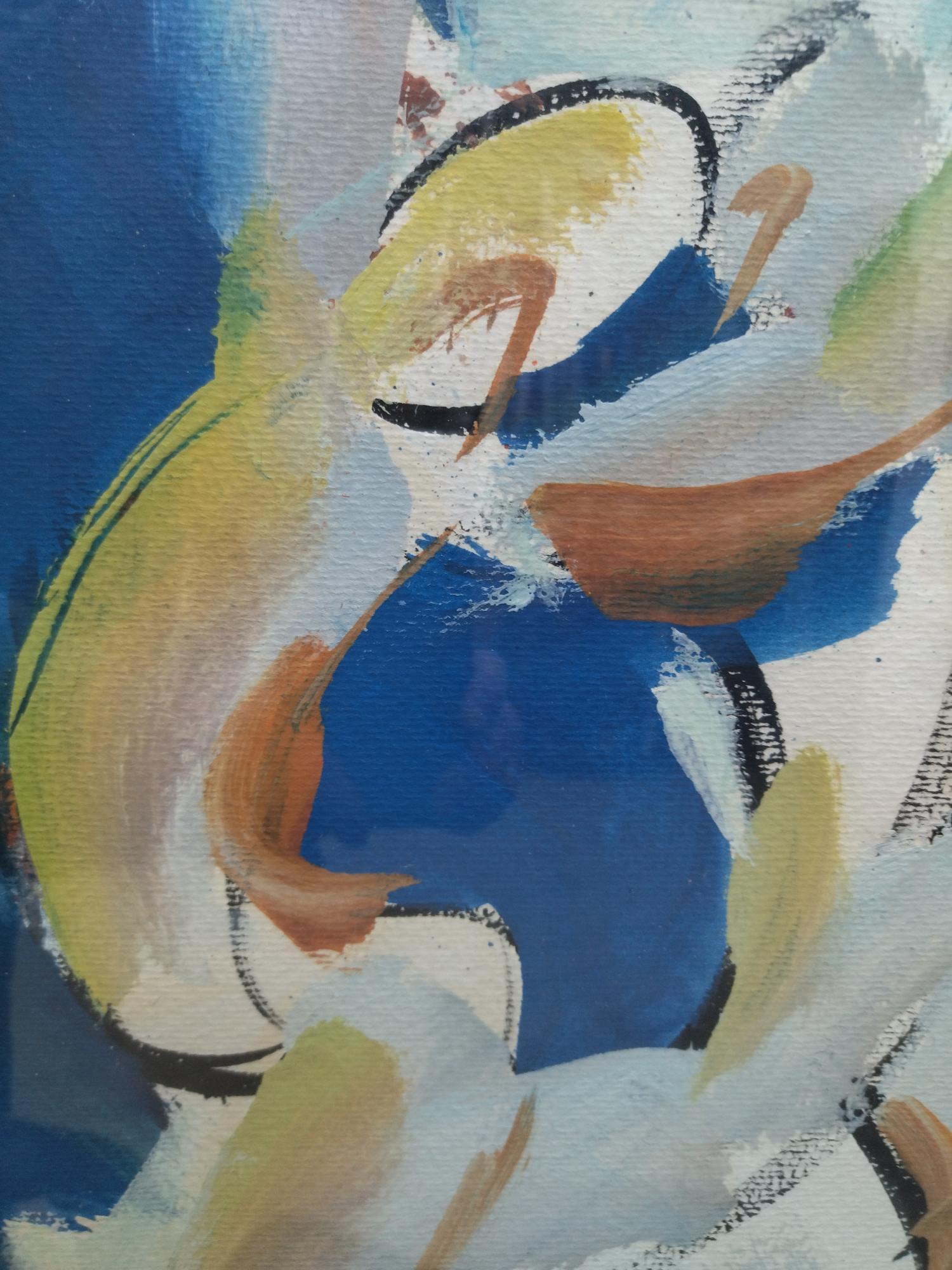 Abella  ginnasta Originale  pittura acrilica - Figurative Painting Nero di Juan Jose Abella Rubio