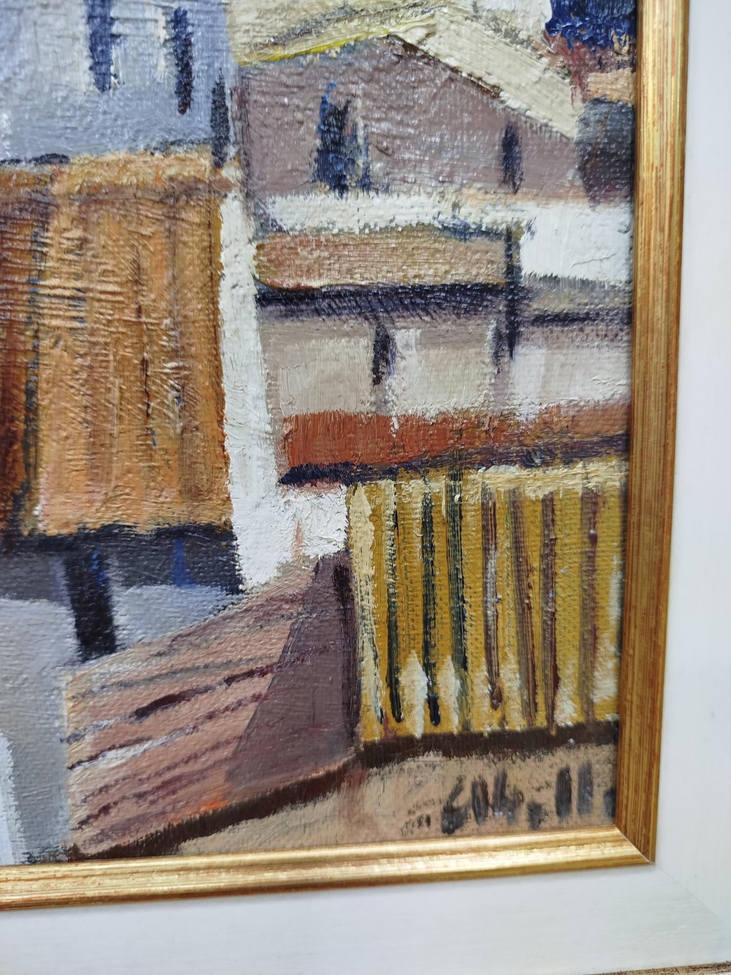Abella 23 Original-Oil canvas-  PAINTING - Cubist Painting by Juan Jose Abella Rubio