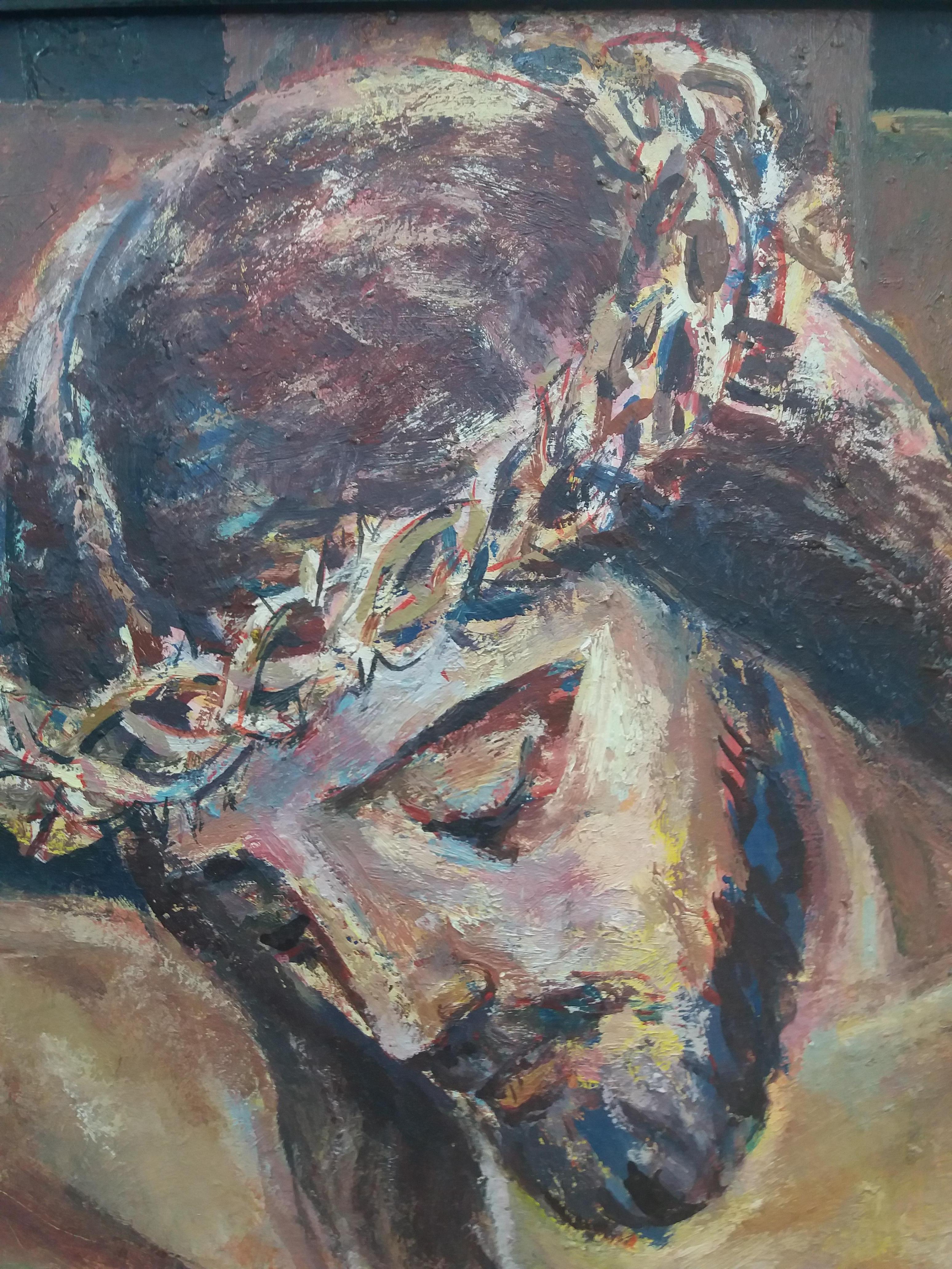  Abella, 5  Jesus Christ Religious theme. original acrylic painting For Sale 2