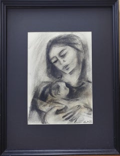 Abella 5.10.2 „Maternidad“ – Original-Acrylgemälde im kubistischen Stil