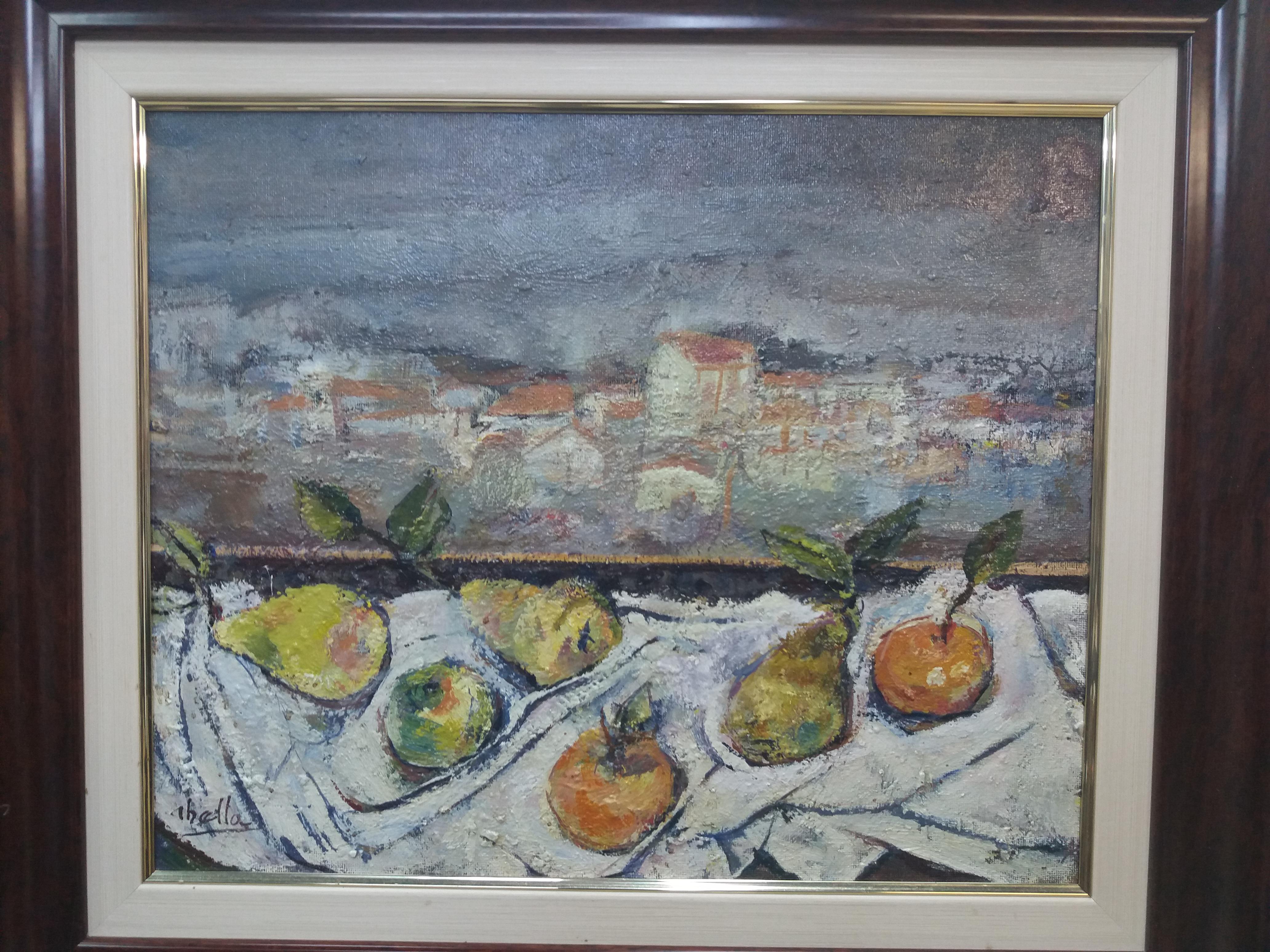 
Abella originale natura morta cubista in acrilico
Juan Jose Abella Rubio è nato a Estercuel, una frazione del bacino minerario di Teruel, nel marzo del 1944. Nella sua pittura sono ben presenti i colori ocra e rossastri del suo primo ambiente.
Nel