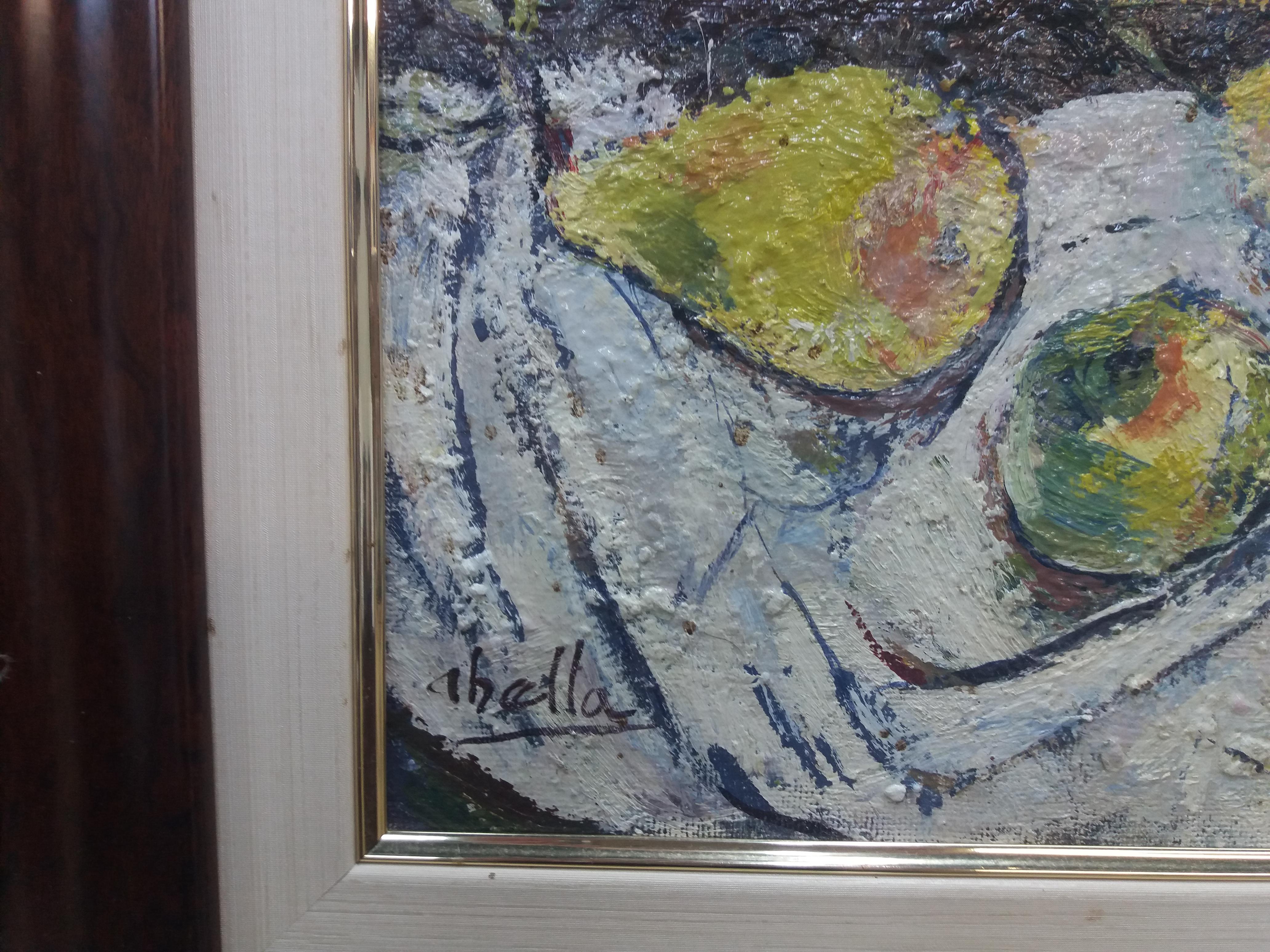 Abella  Fruit  Original Still-life Cubist acrylic painting For Sale 3