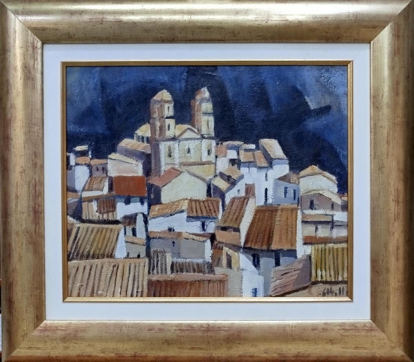 Abella  Tela originale ad olio.  PITTURA - Landscape Painting Marrone di Juan Jose Abella Rubio