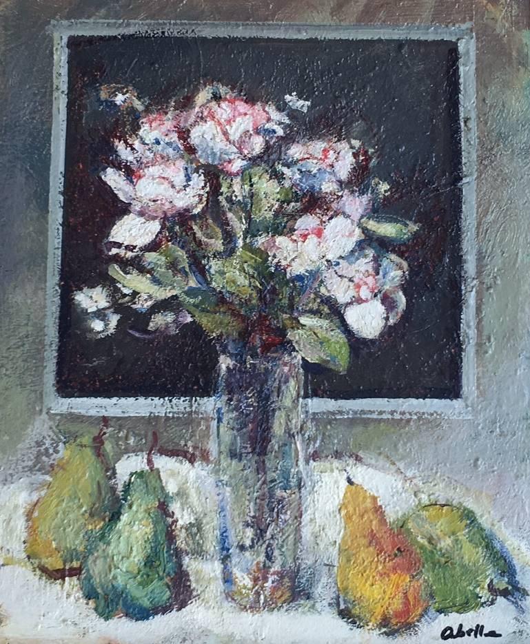 Abella   Original-Oil canvas- still life PAINTING - Painting by Juan Jose Abella Rubio