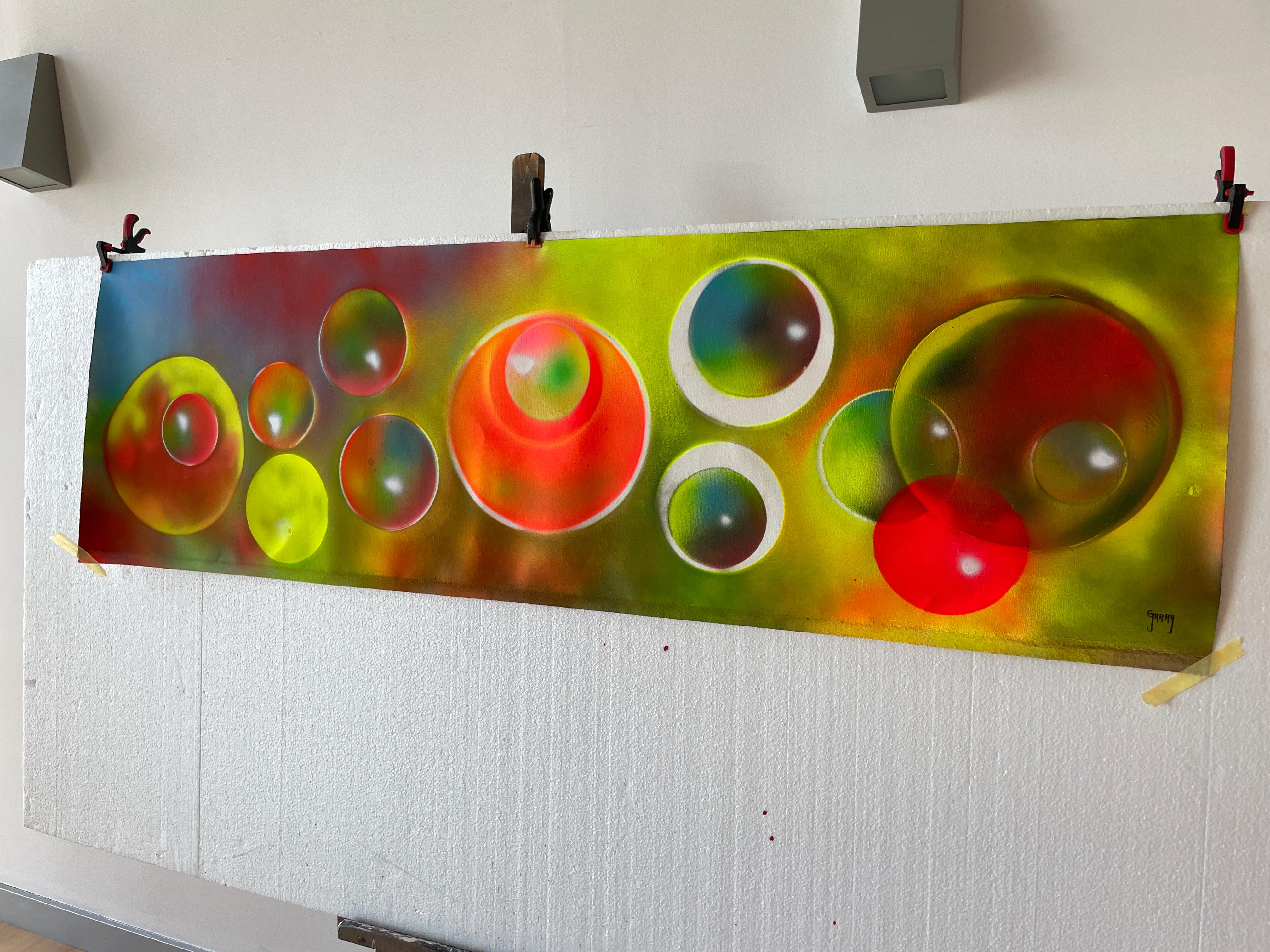 Abstract Dance - Brown Abstract Painting by Juan Jose Garay