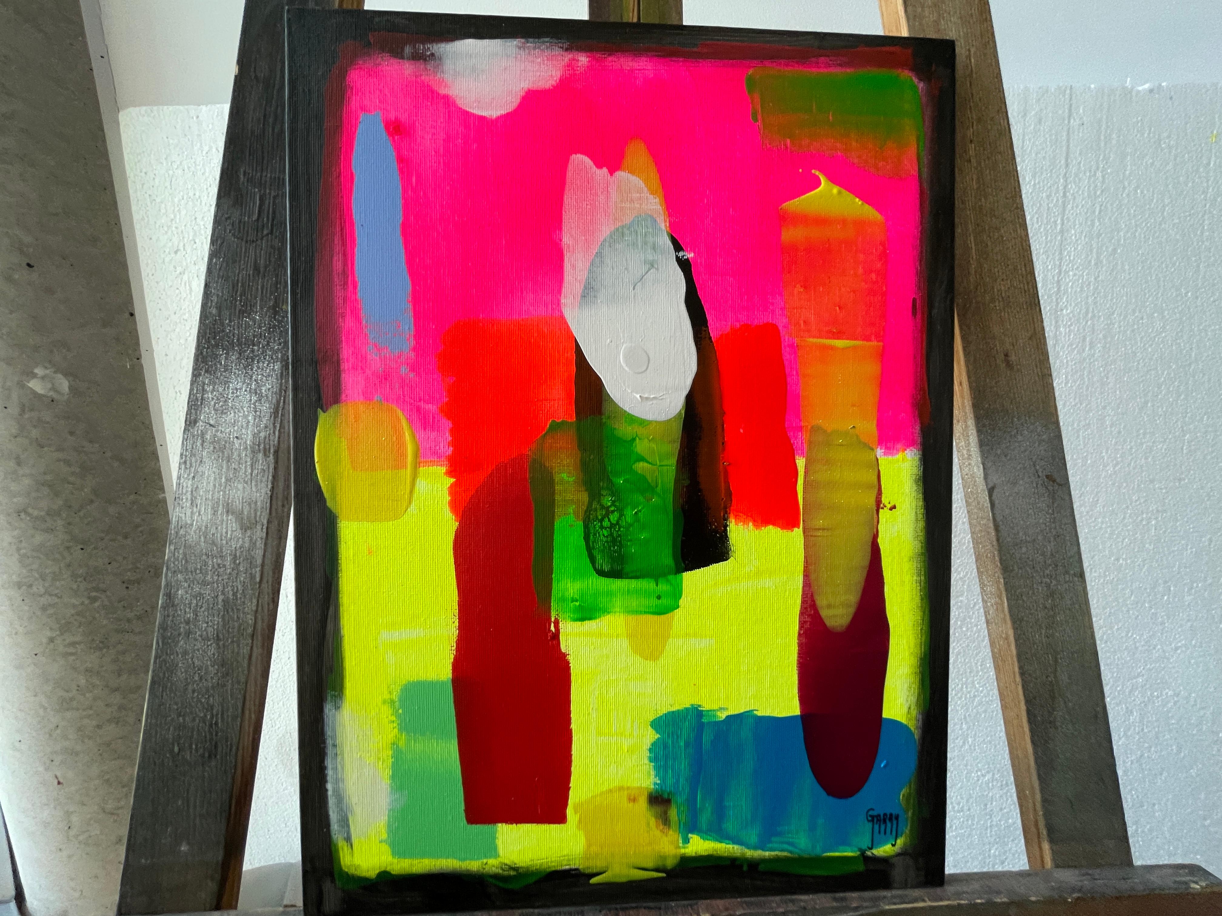 Abstraktes, kleines, echtes 022 – Painting von Juan Jose Garay
