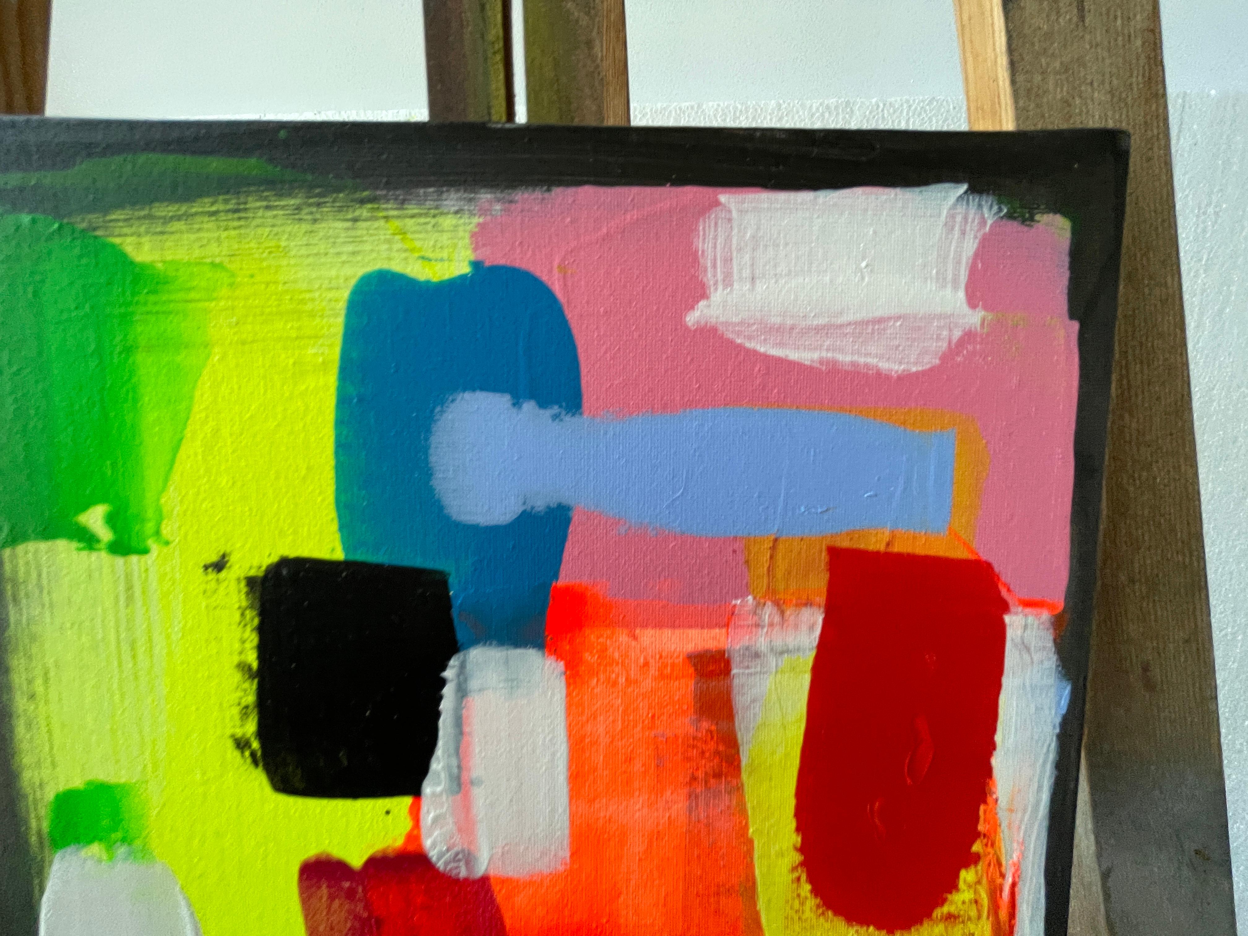 Abstraktes, kleines, echtes 023 (Grau), Abstract Painting, von Juan Jose Garay