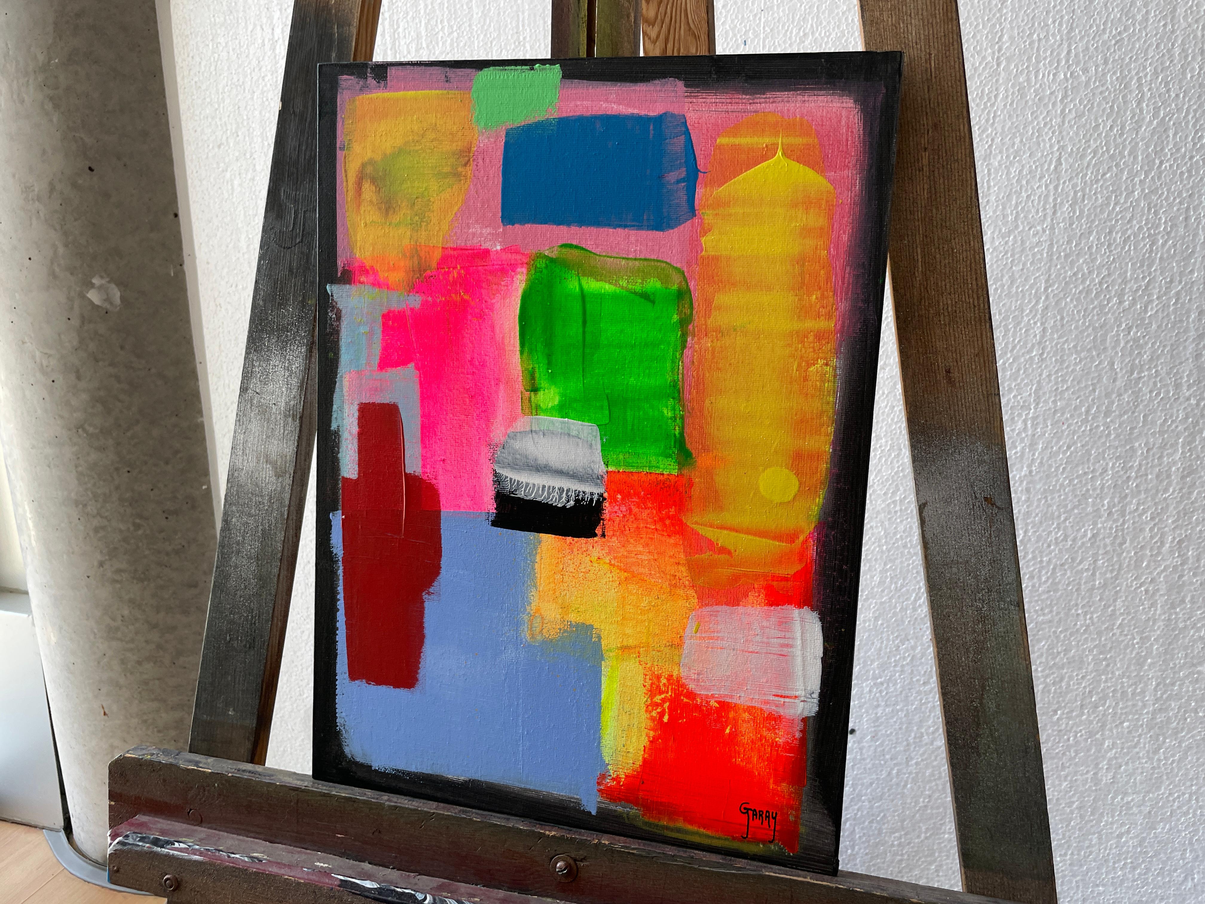 Mein Werk, das mit Akronymen entstanden ist, spiegelt eine abstrakte und lebendige Erkundung des menschlichen Wesens wider. Die Wahl der lebendigen Farben und die verschiedenen Formen fangen die Vollständigkeit der Emotionen und die tiefe